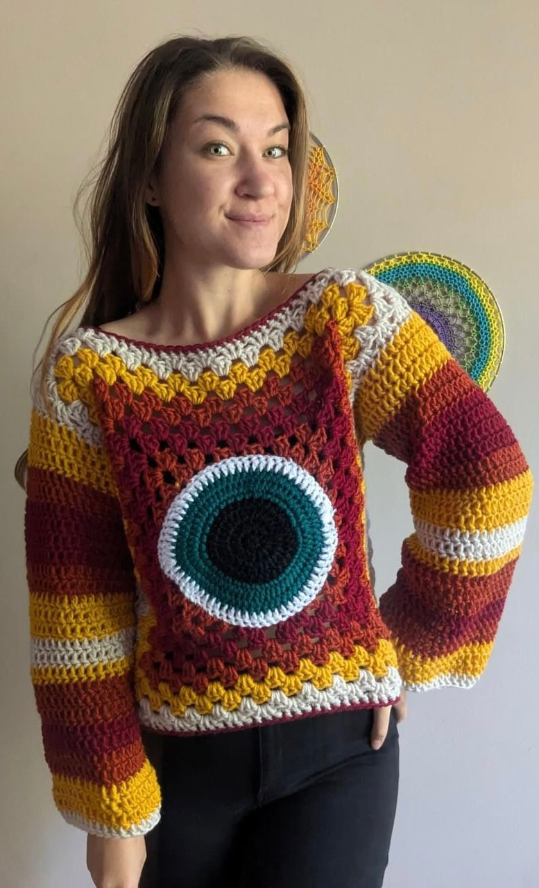 Scrap Eye Sweater PDF Pattern