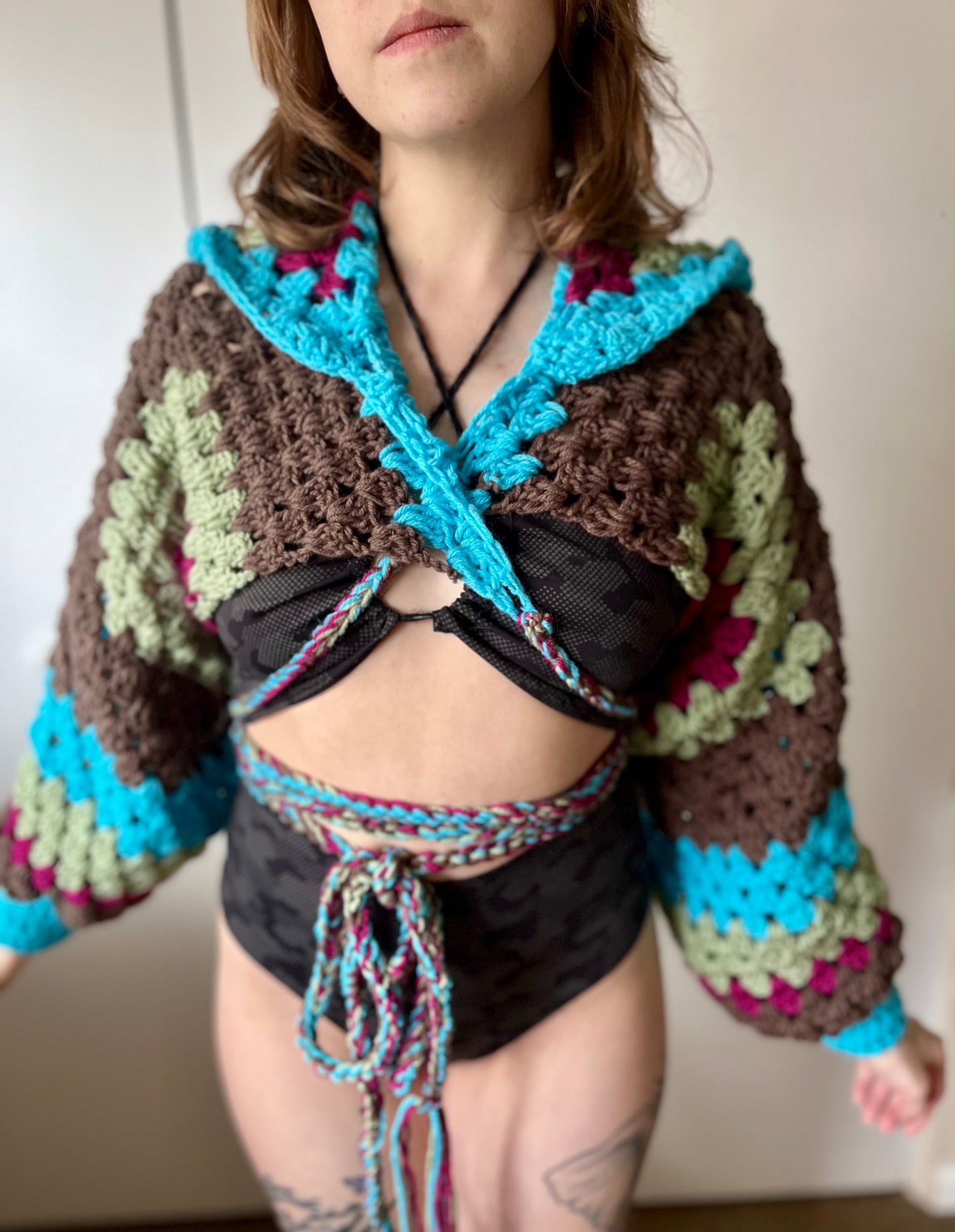 Crochet Hooded Bolero XS-M