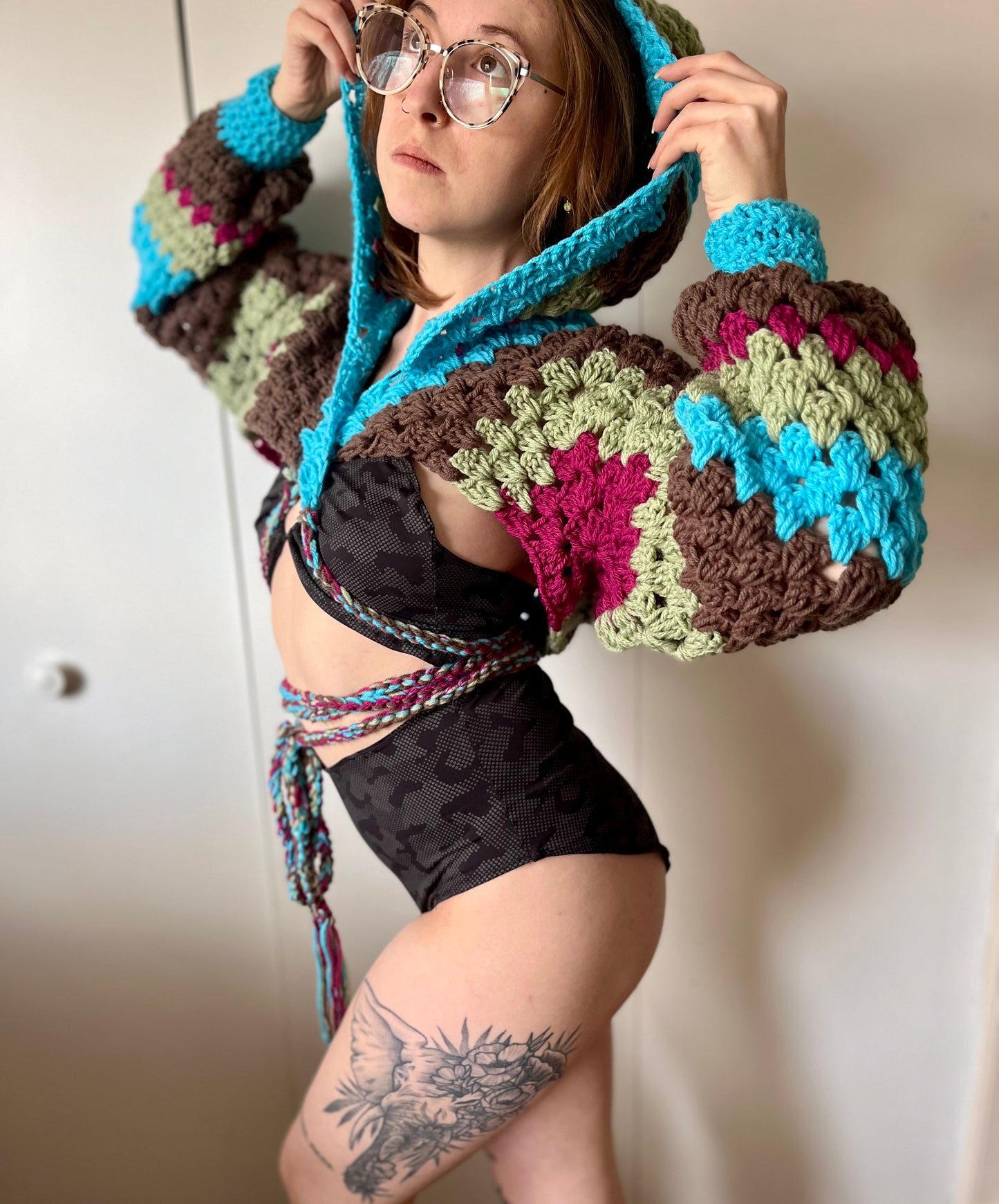Crochet Hooded Bolero XS-M
