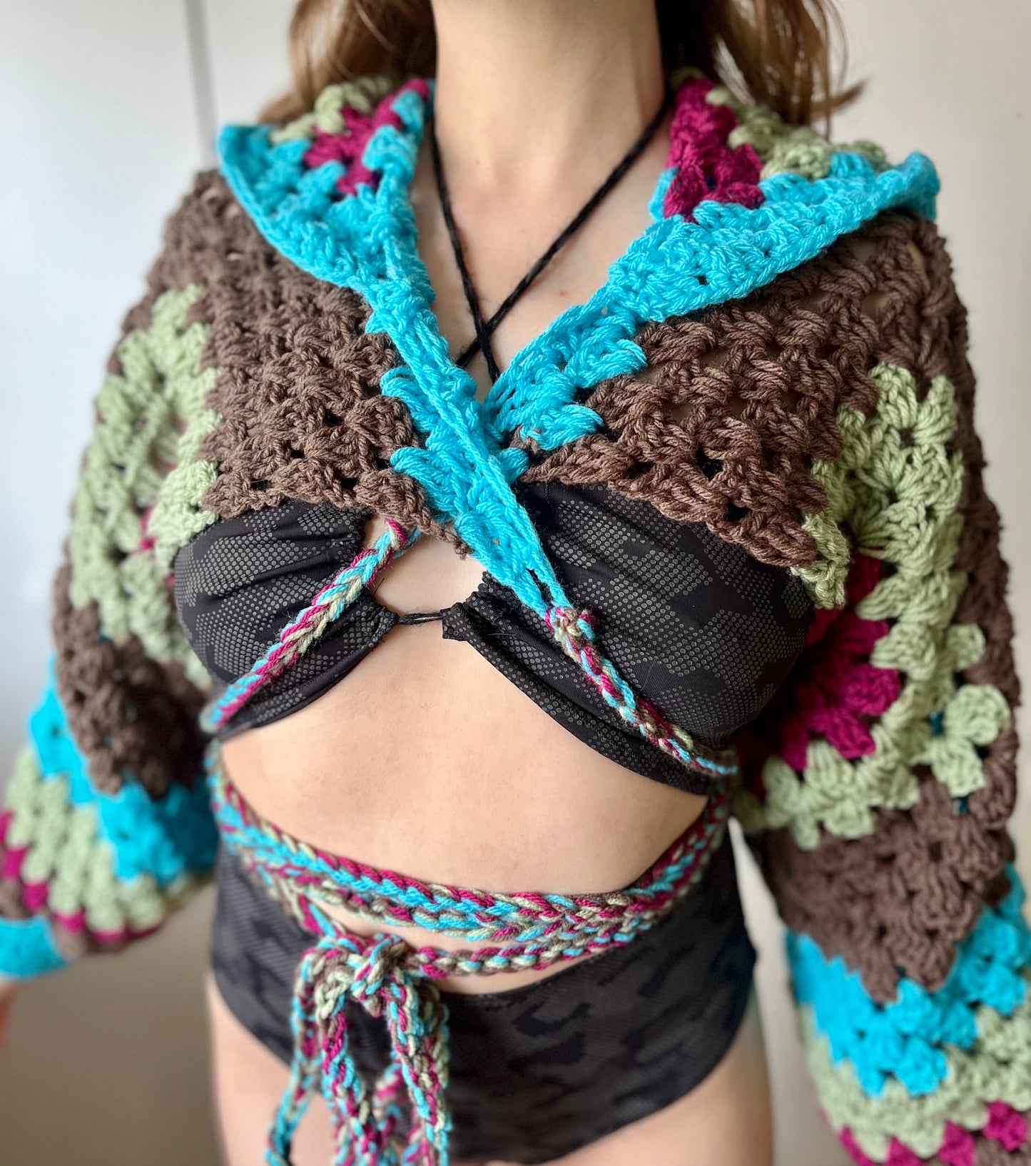 Crochet Hooded Bolero XS-M