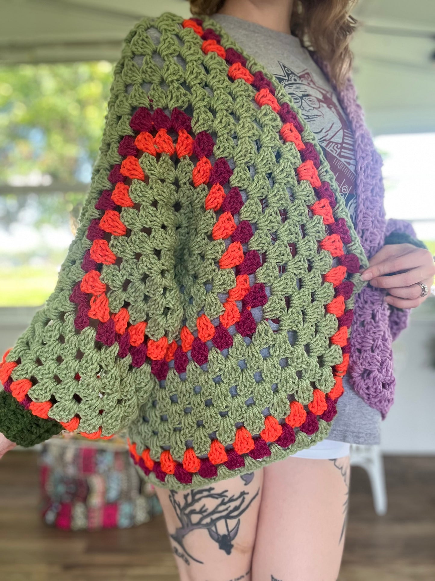 Scrap Yarn Campfire Cardigan XS-L