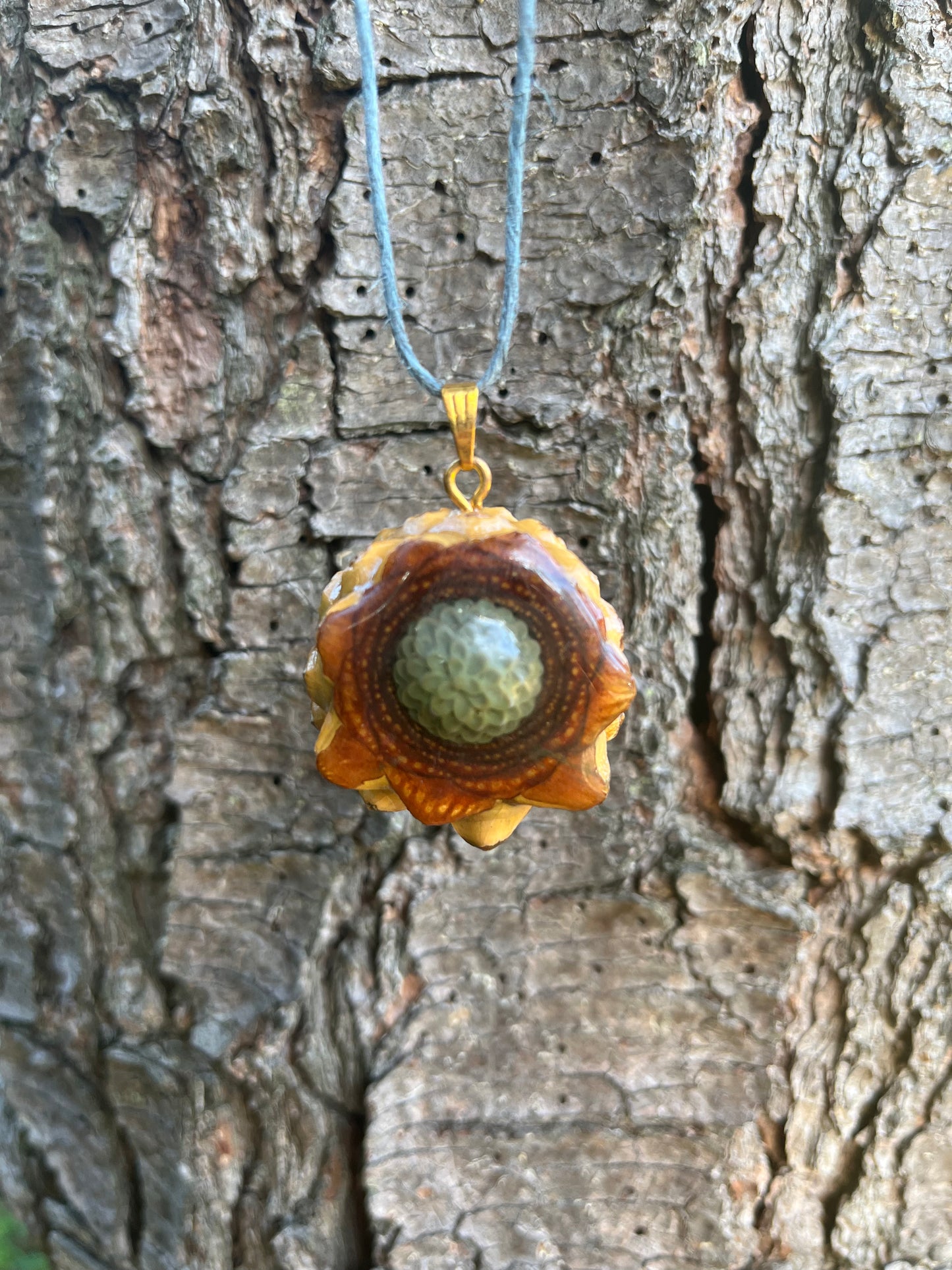 Mini Succulent Pinecone Pendant