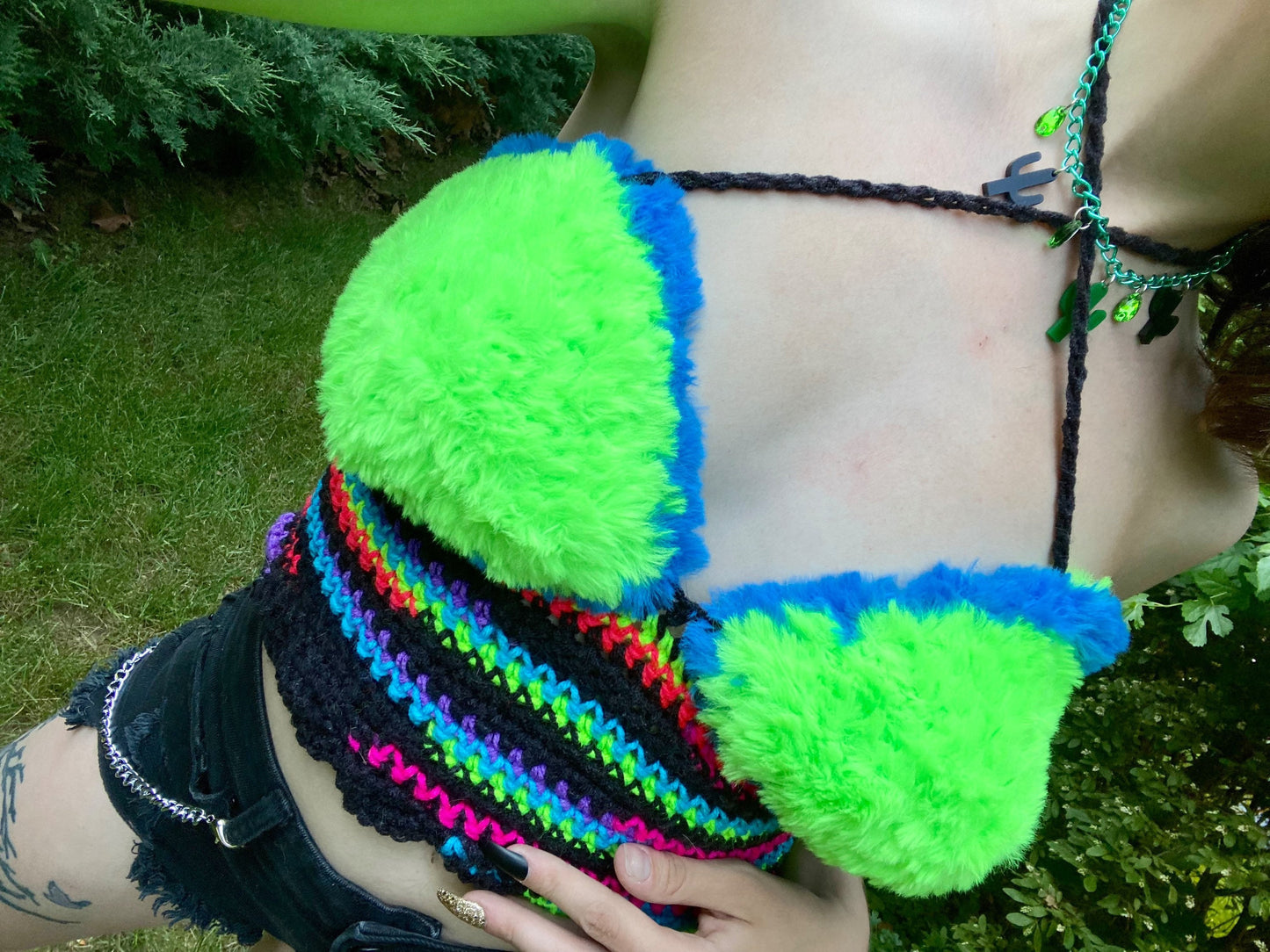 Size M/L Crochet Corset Crop Top