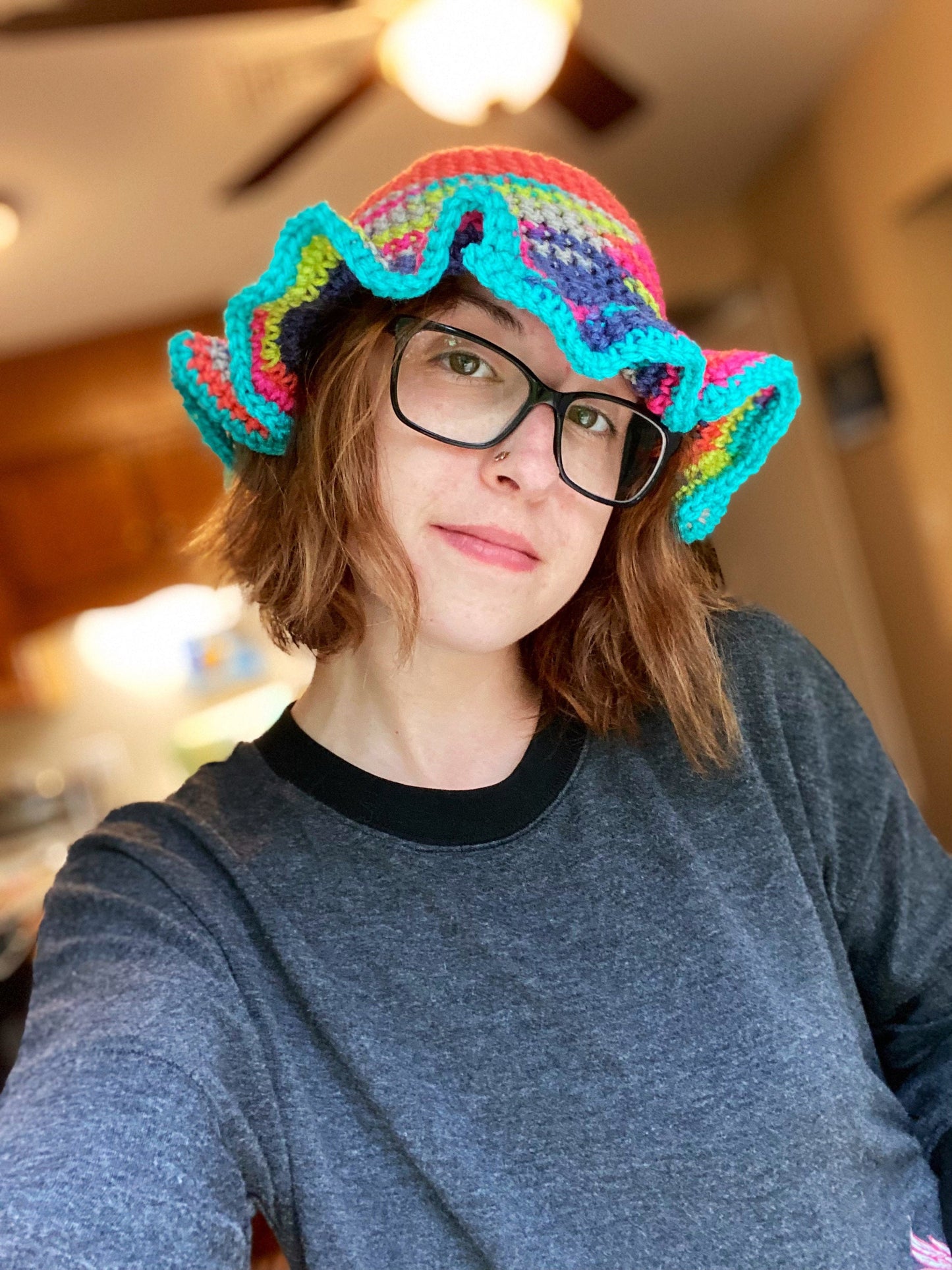 Acrylic Crochet Floppy Hats