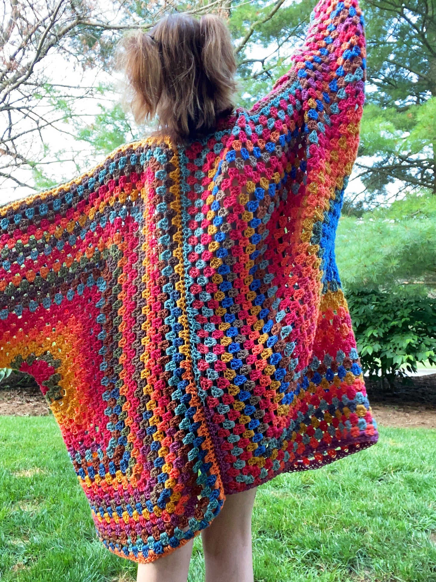 Rainbow Brain Trippy Ooak Oversized Cardigan