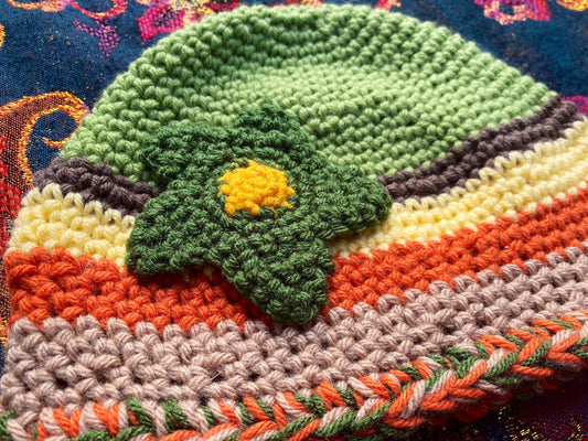 Autumn Vibes Flower Power Beanie
