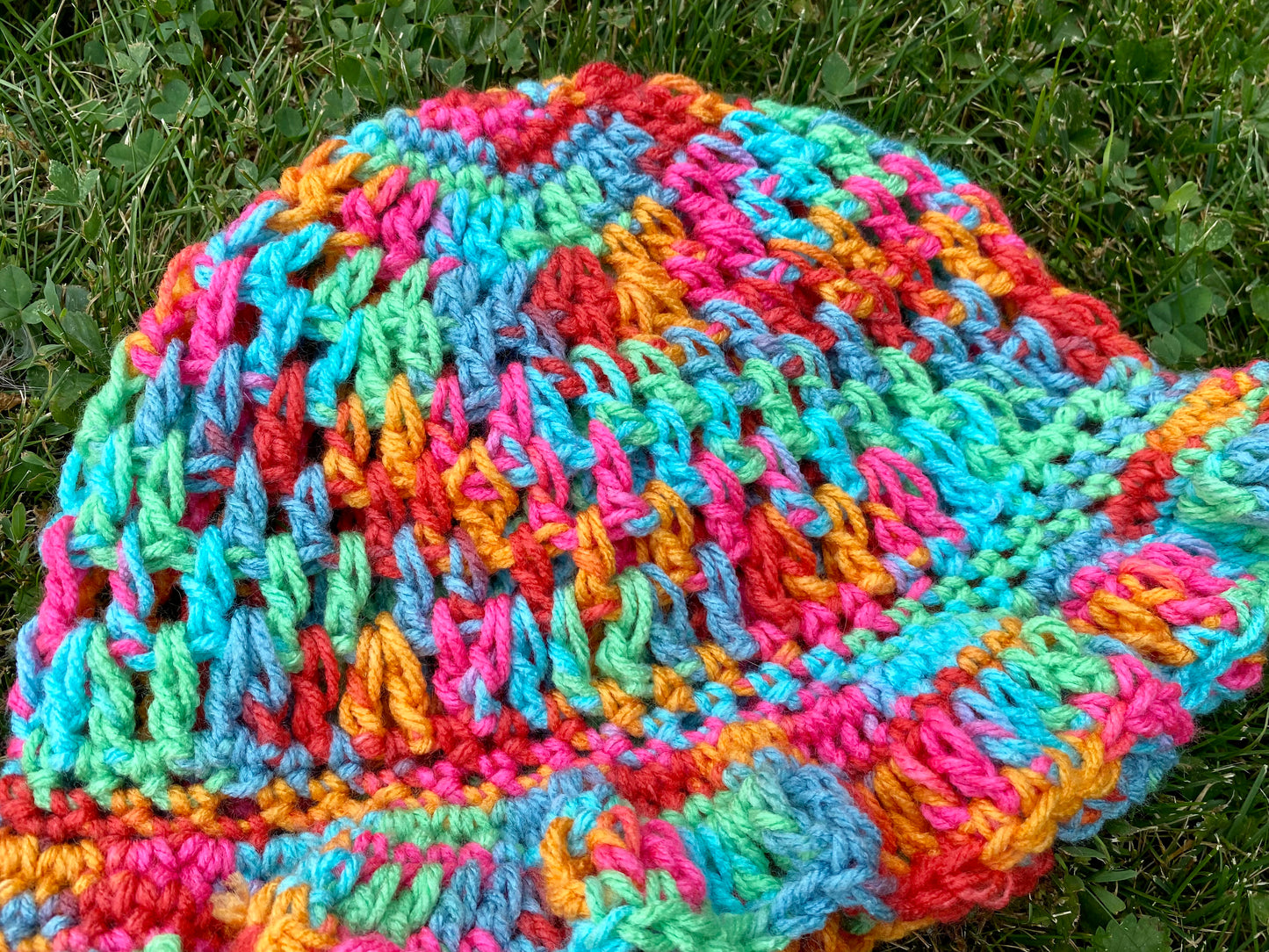 Loose Knit Papaya Punch Bucket Hat