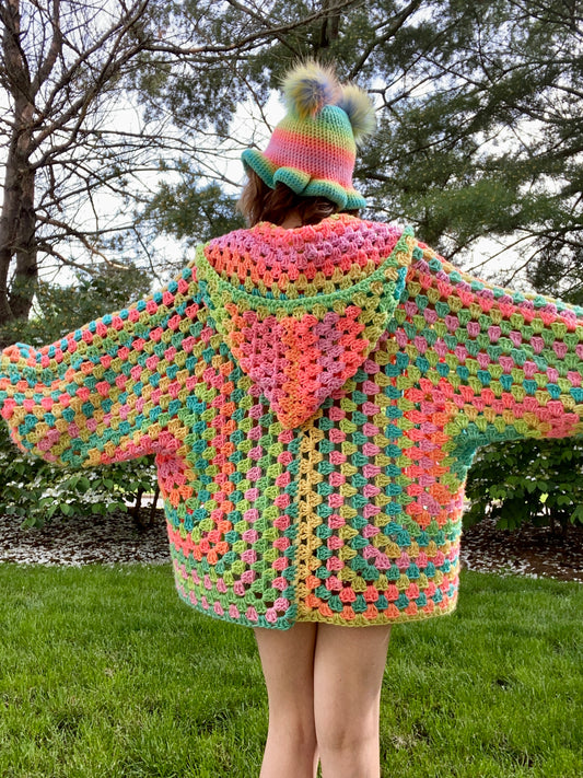 Retro Stripe Cardi and Aikido Cap Set