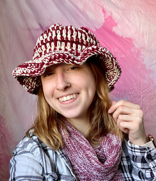 Trippy Lover Crochet Bucket Hat