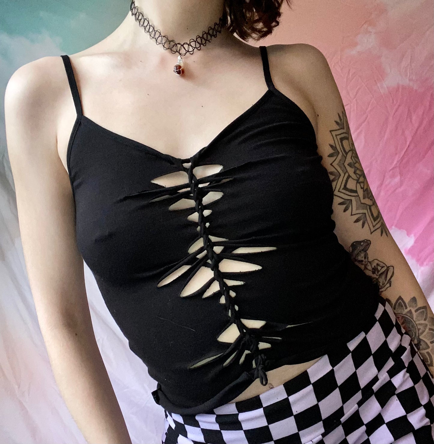 Oona Gothic Babe Slit Weave Shirt