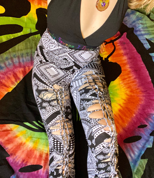 XS/S Paisley Patchwork’s Braided Bellbottoms