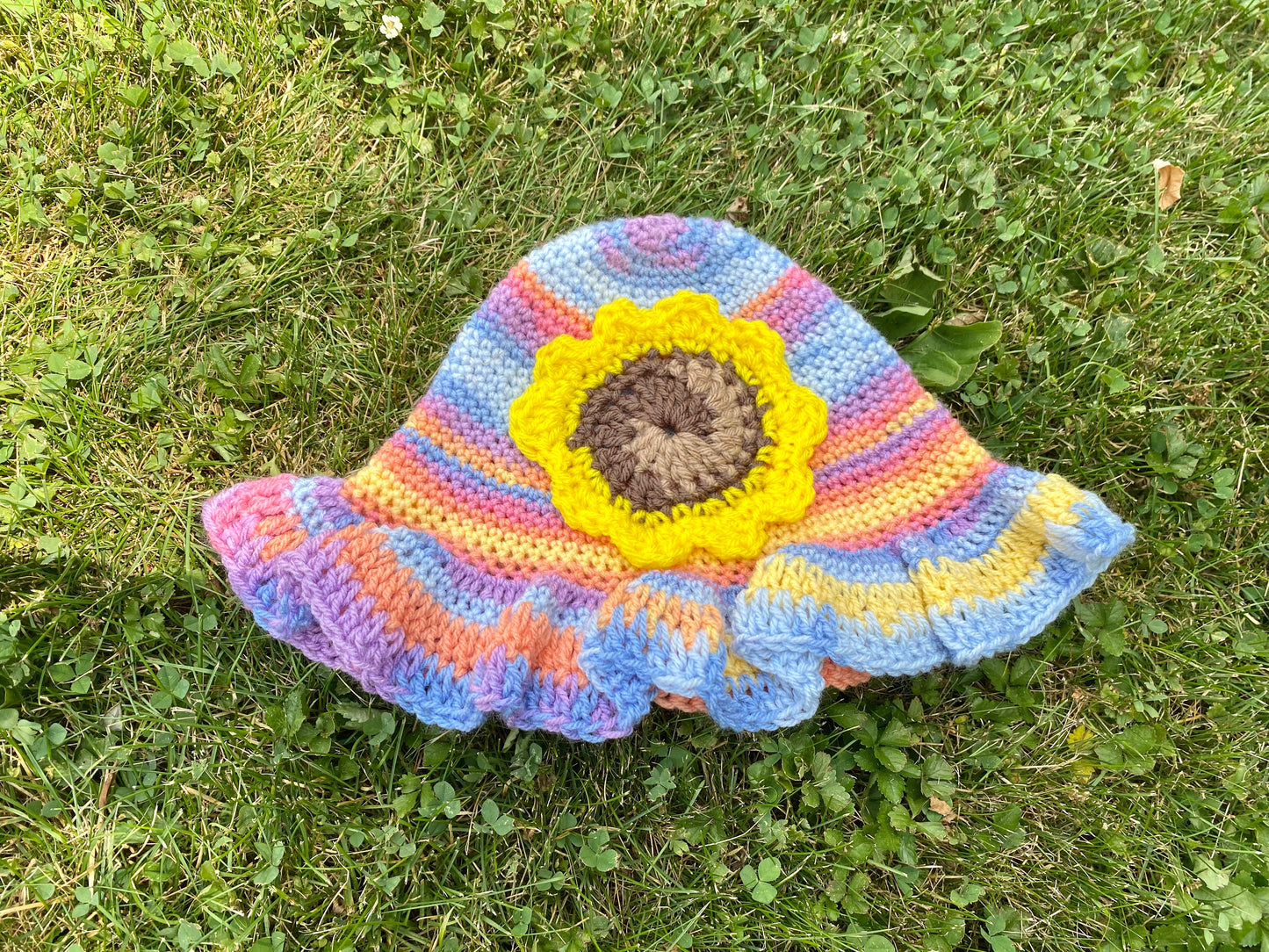 READY TO SHIP SunnyDazeee Trippy Sunflower Bucket Hat