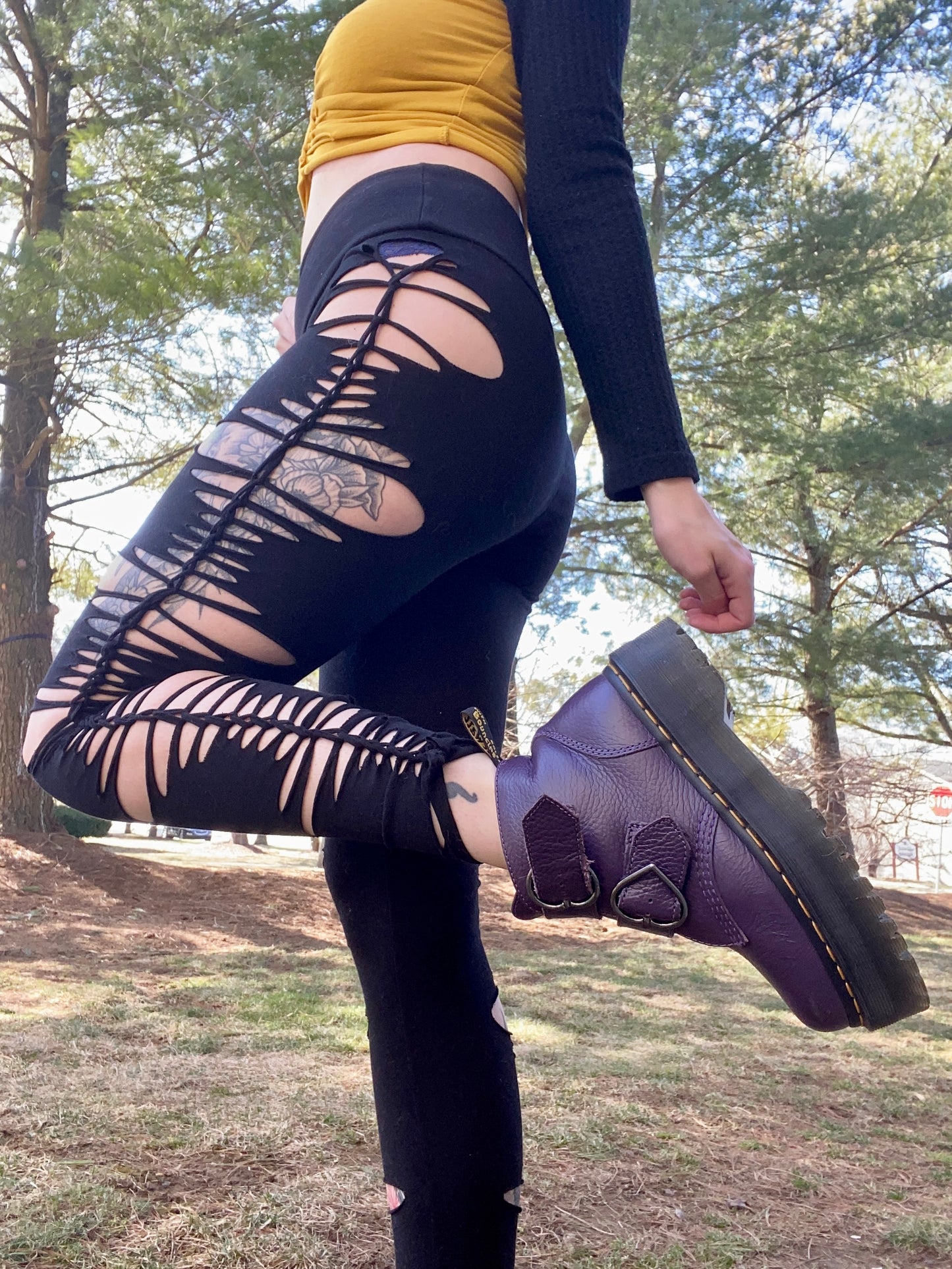 Slit Weave Leggings