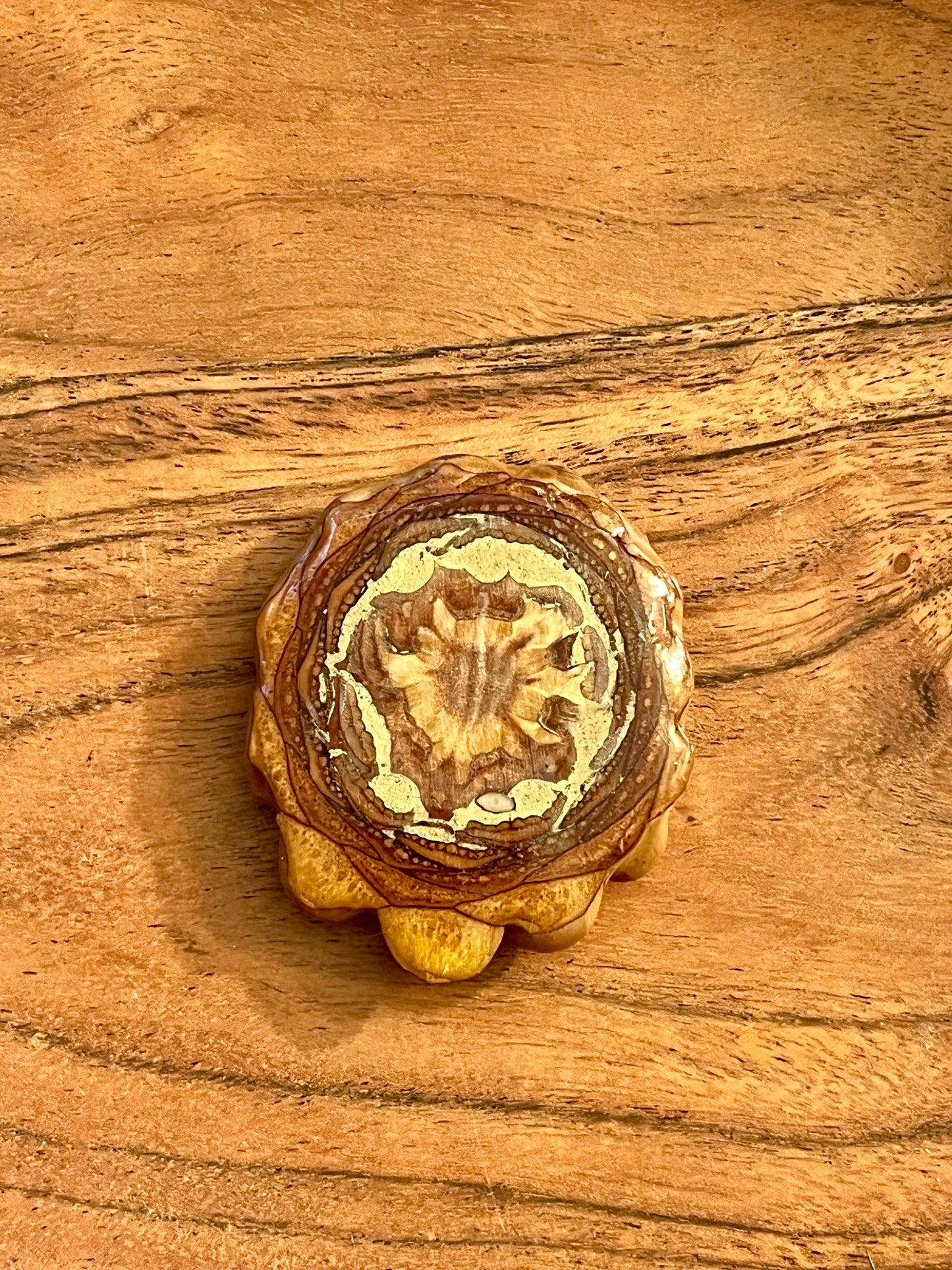 Large Heart of Hands Pinecone Pendant