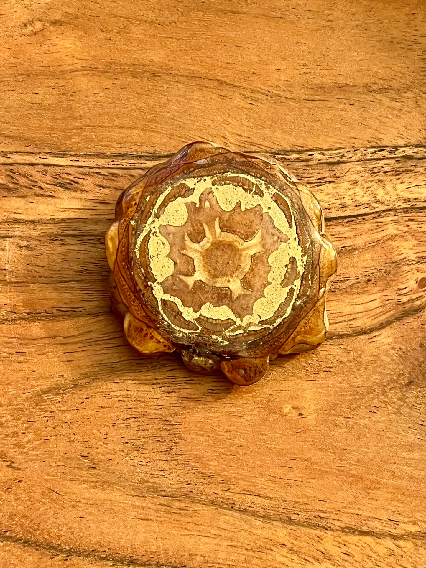 Large Orange Eyeball Pinecone Pendant