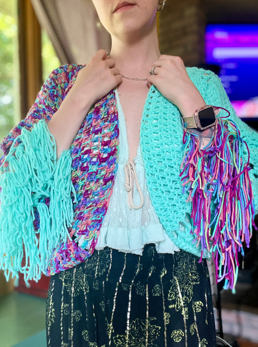 Fringe Fantasy Shrug XS-L