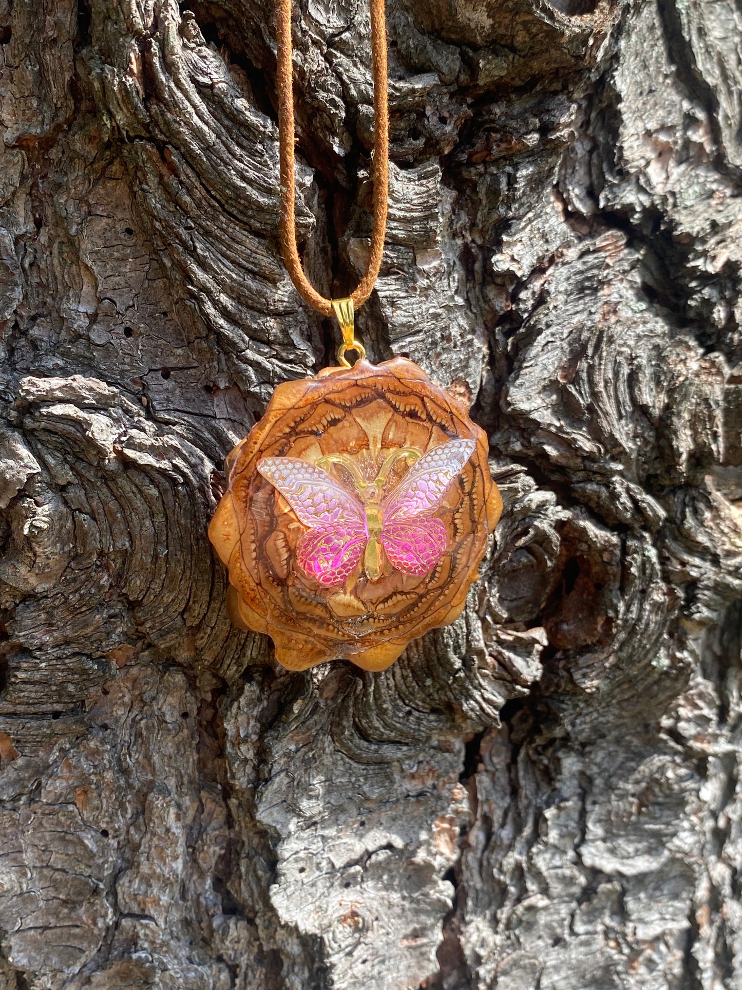 Sunset Goddess Pinecone Pendant