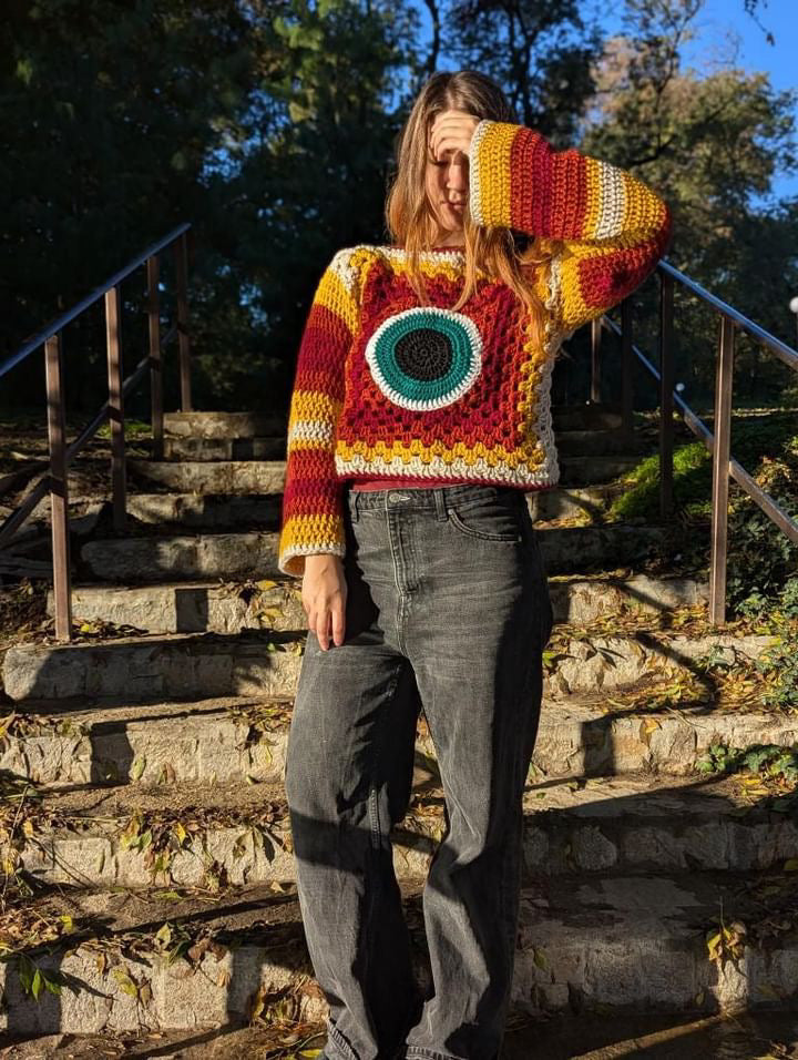 Scrap Eye Sweater PDF Pattern