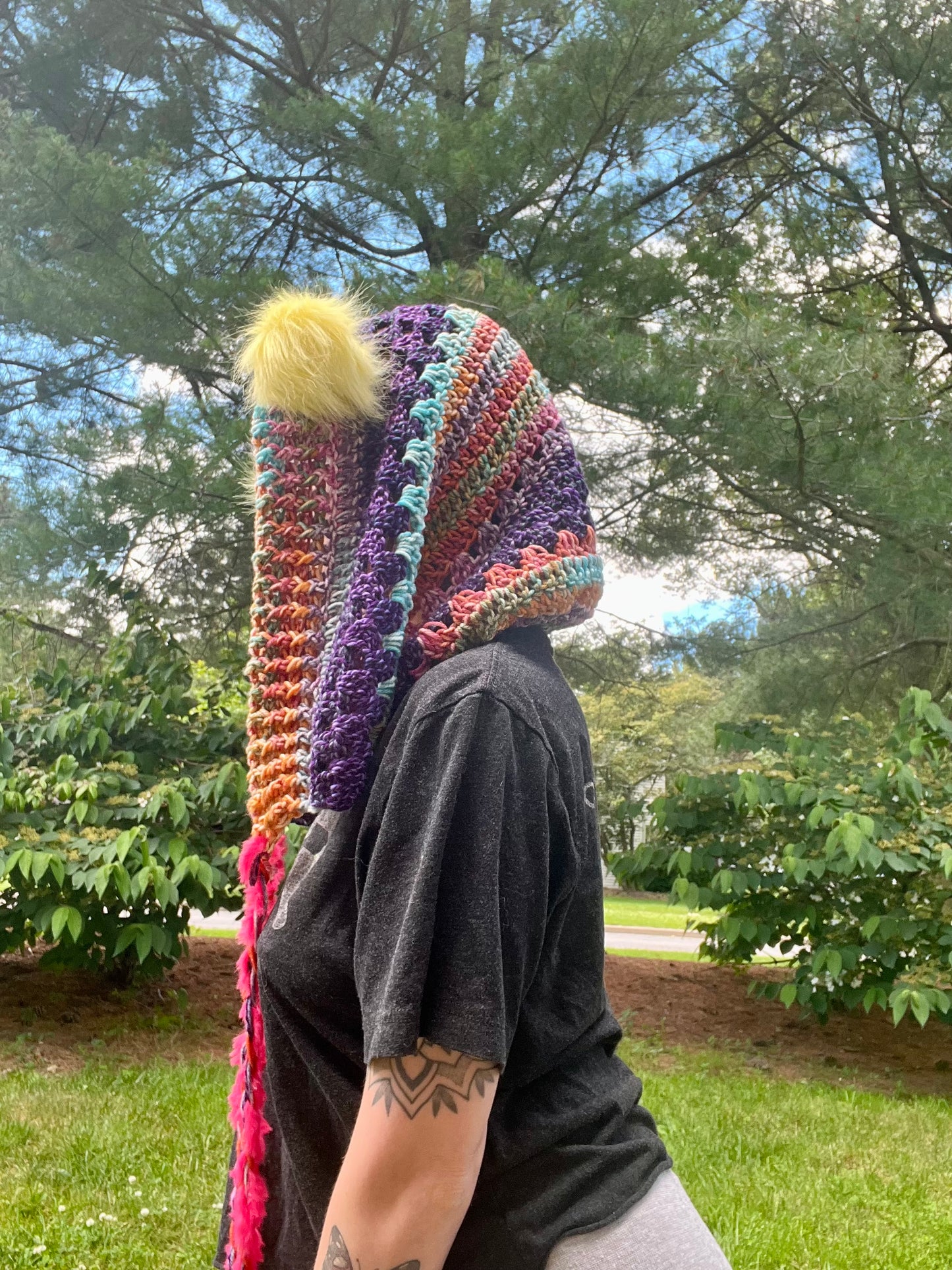 Multicolored Cosmic Cat Aikido Hood