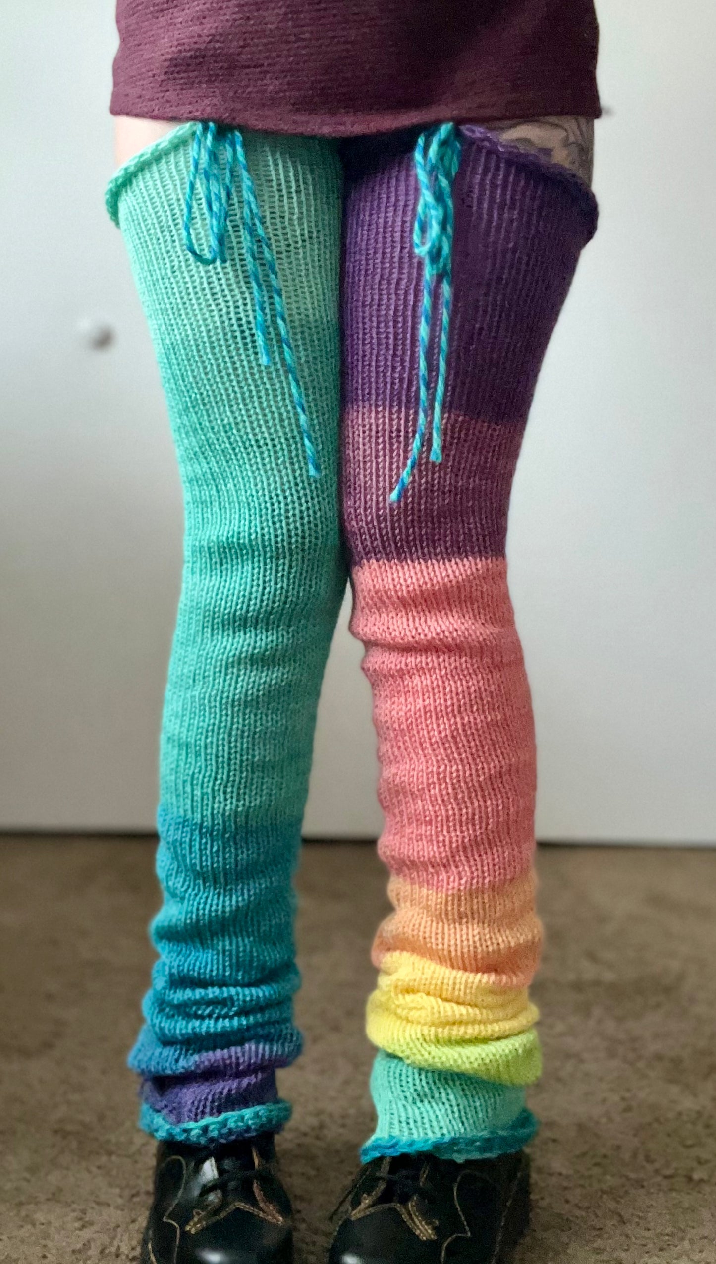 Sherbet Crochet Knit Hybrid Legwarmers