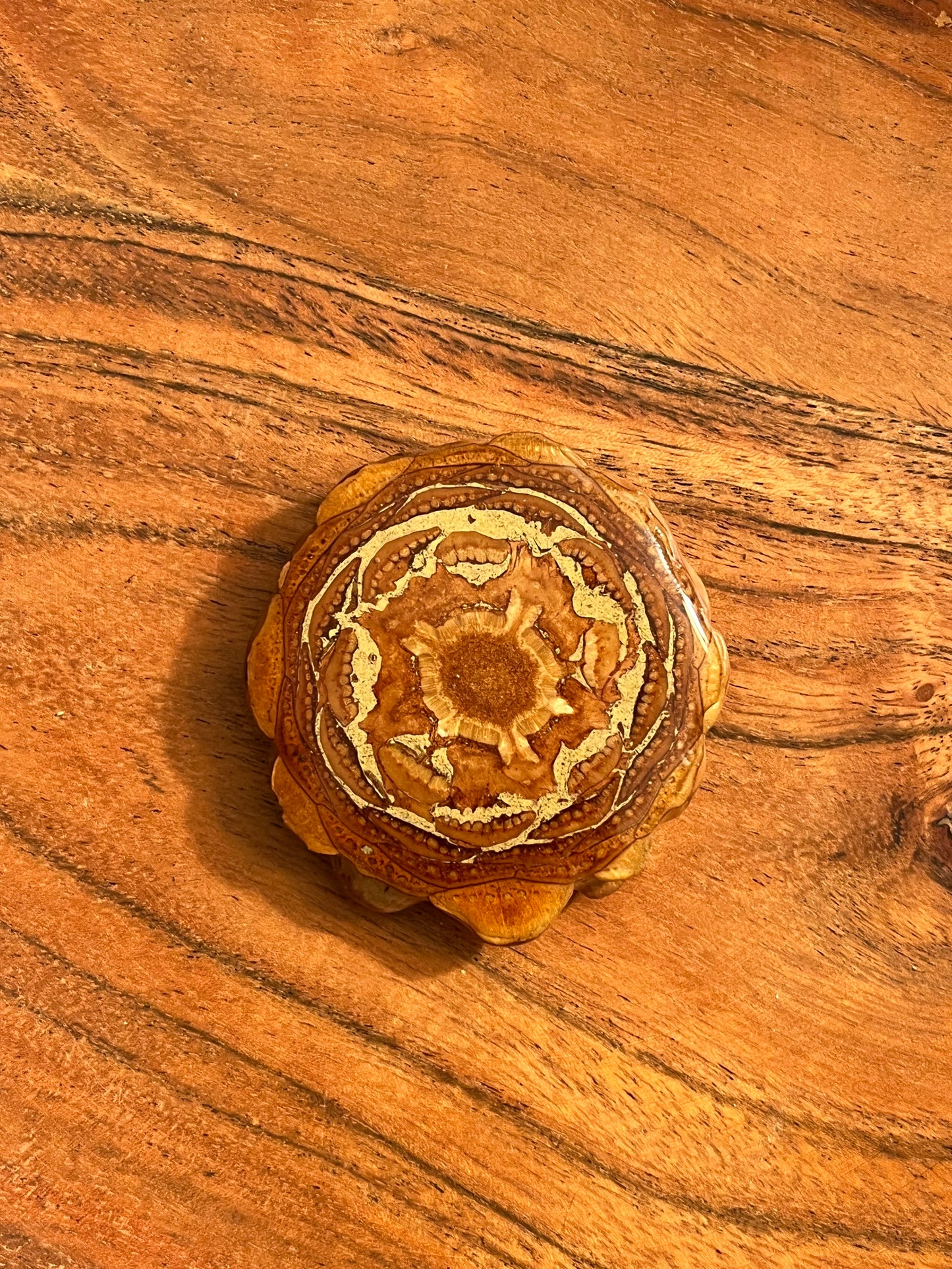 Large Blue and Green Butterfly Pinecone Pendant