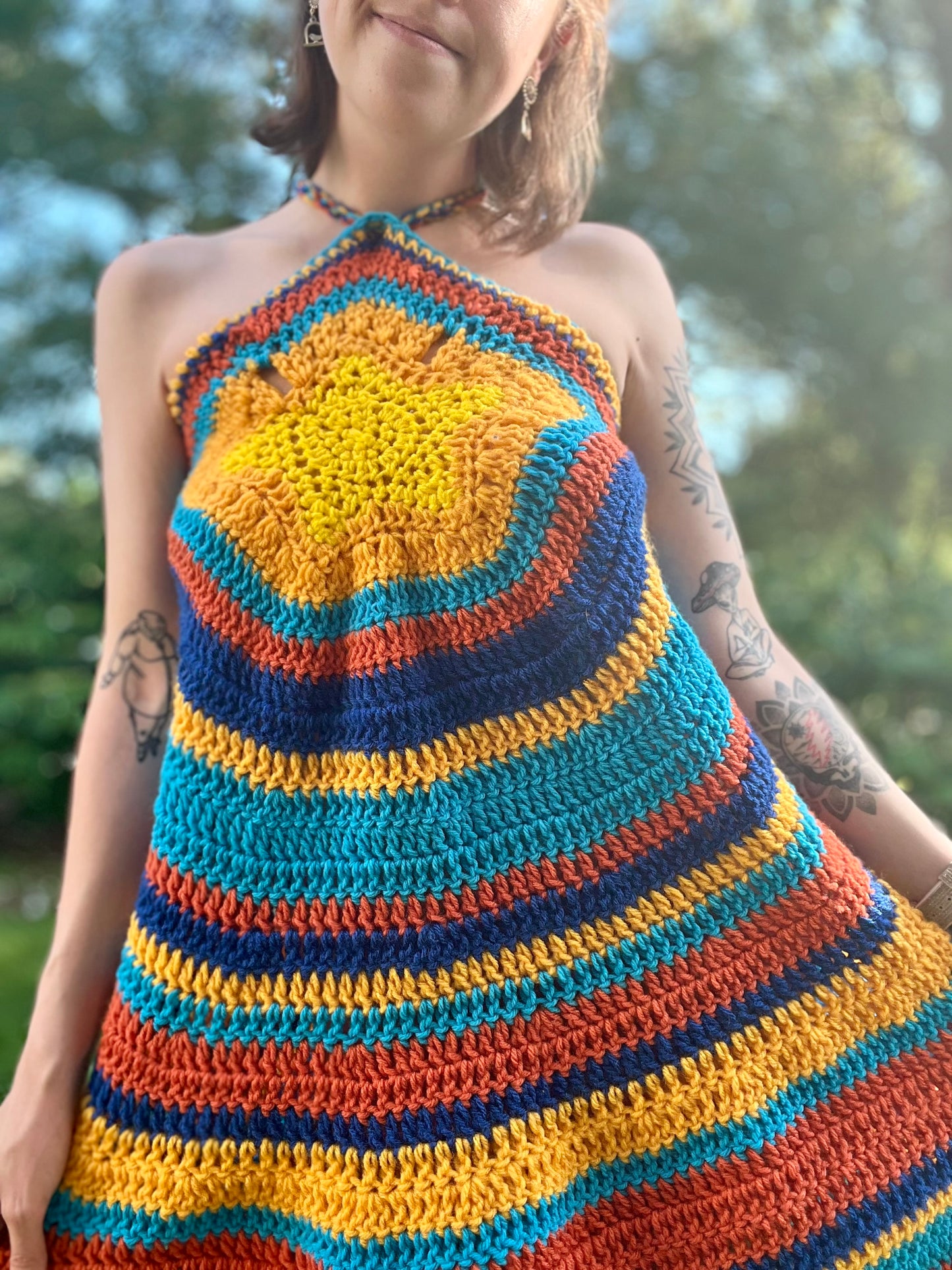 Sun Goddess Crochet Sundress XS/S/M/L