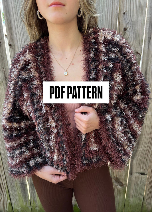 Eye Lash Party Cardi PDF Pattern