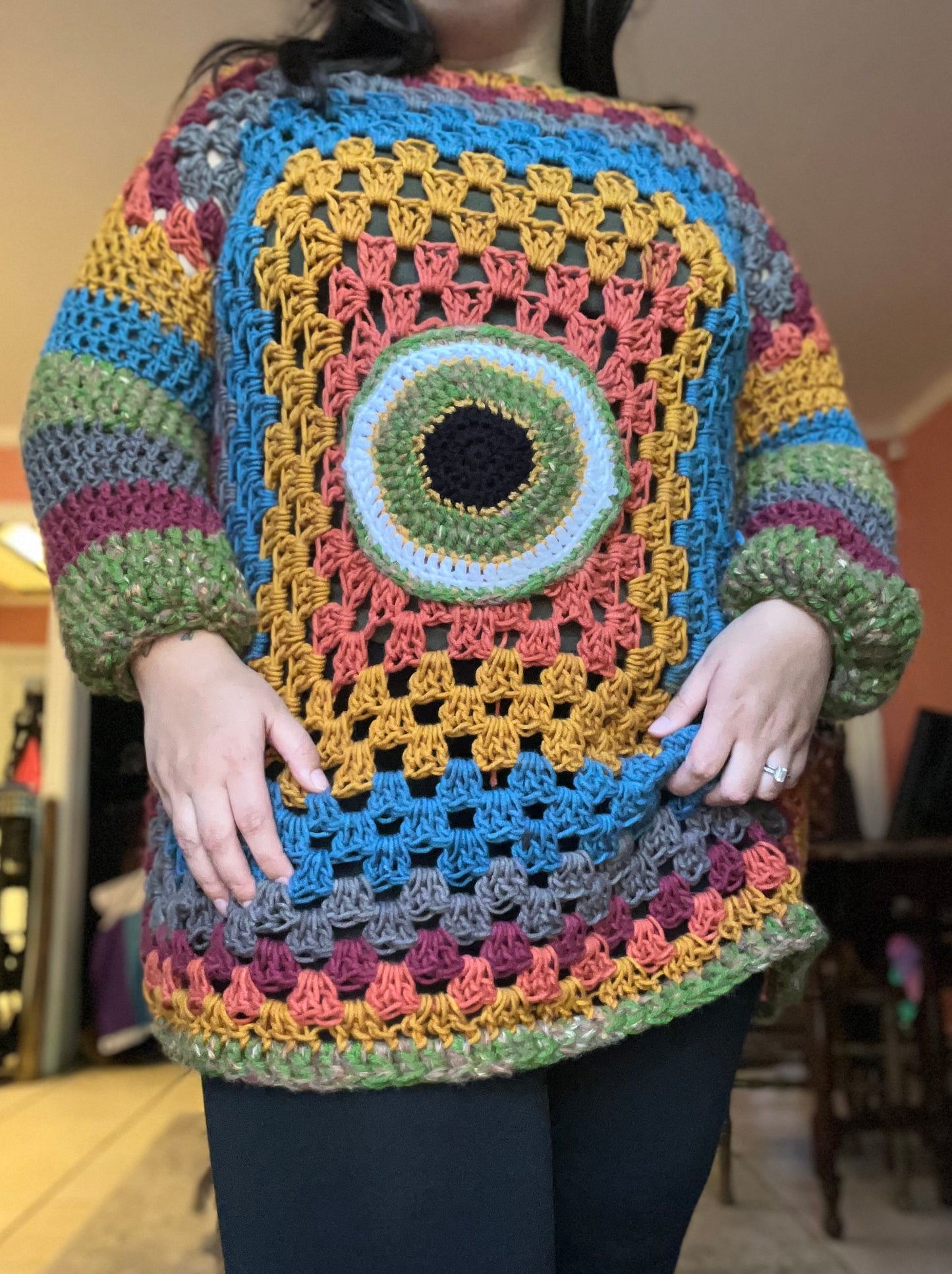 Scrap Eye Sweater PDF Pattern