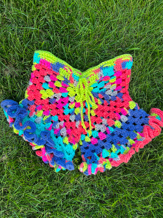 Frilly Crochet Shorts XS-M