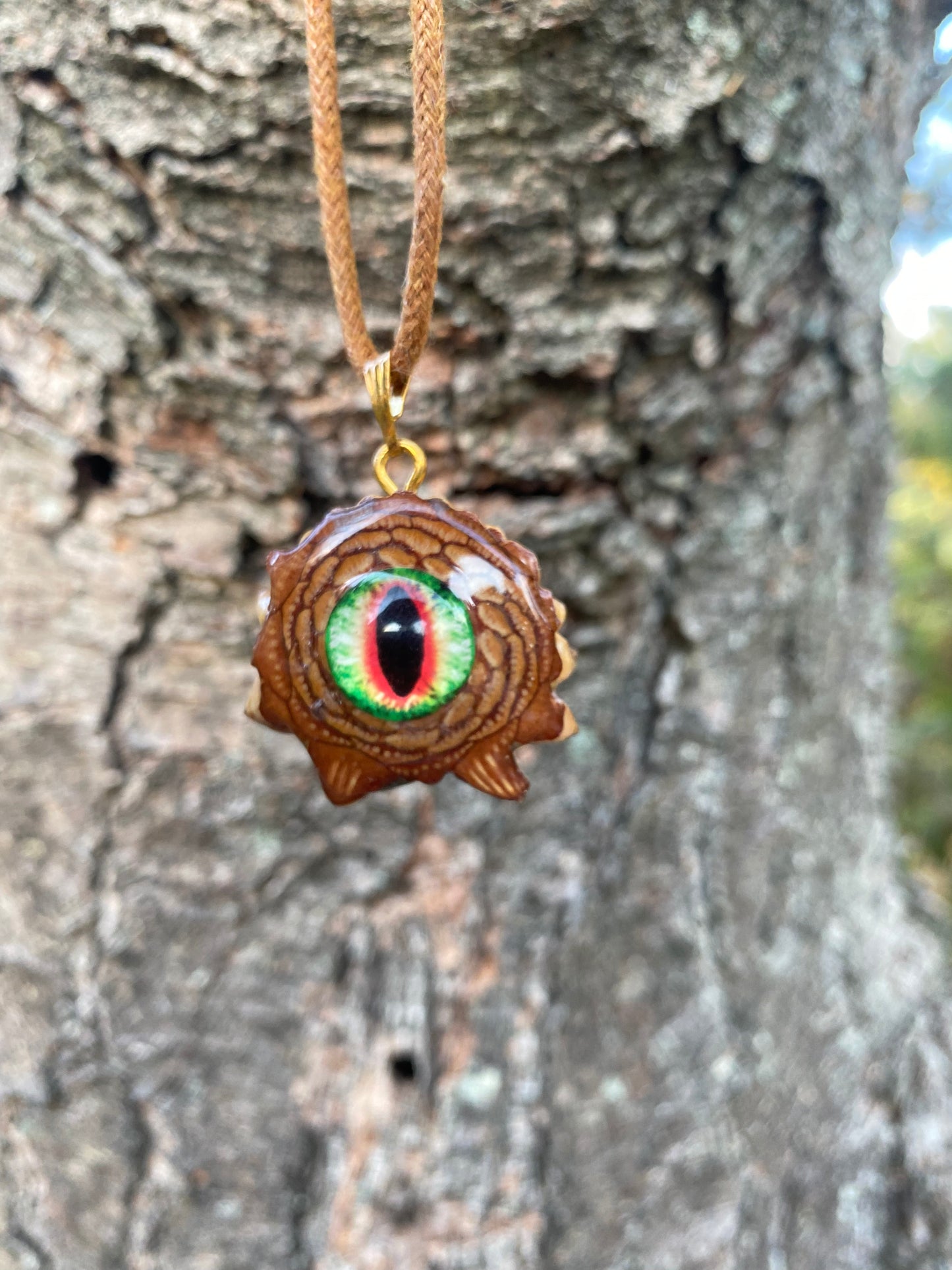 Mini Dragon Eye Pinecone Pendant