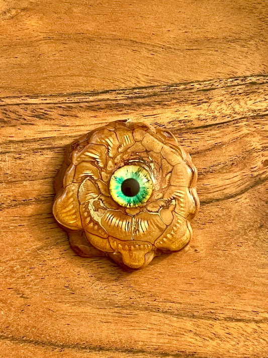 Large Green Eyeball Pinecone Pendant