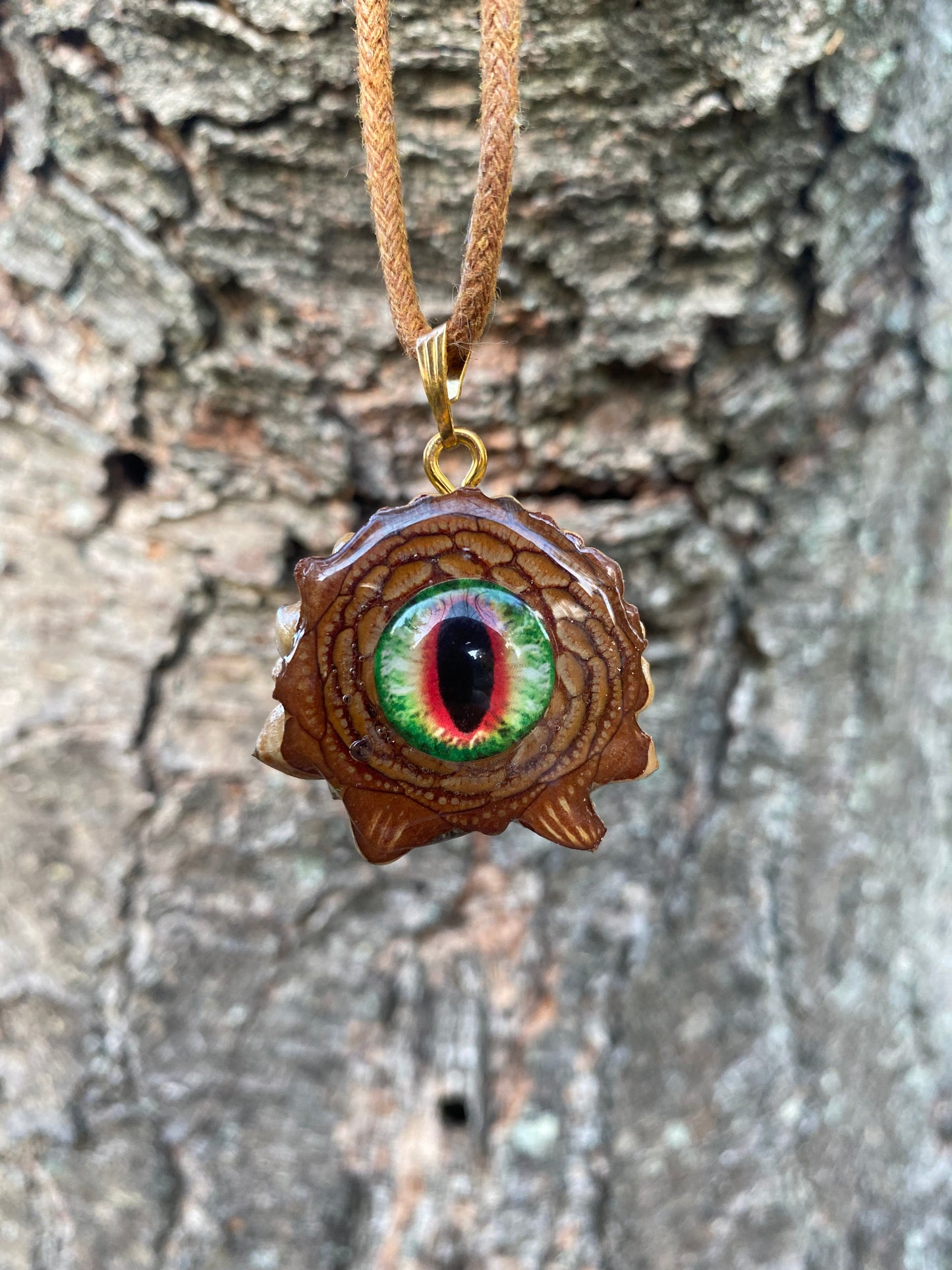 Mini Dragon Eye Pinecone Pendant