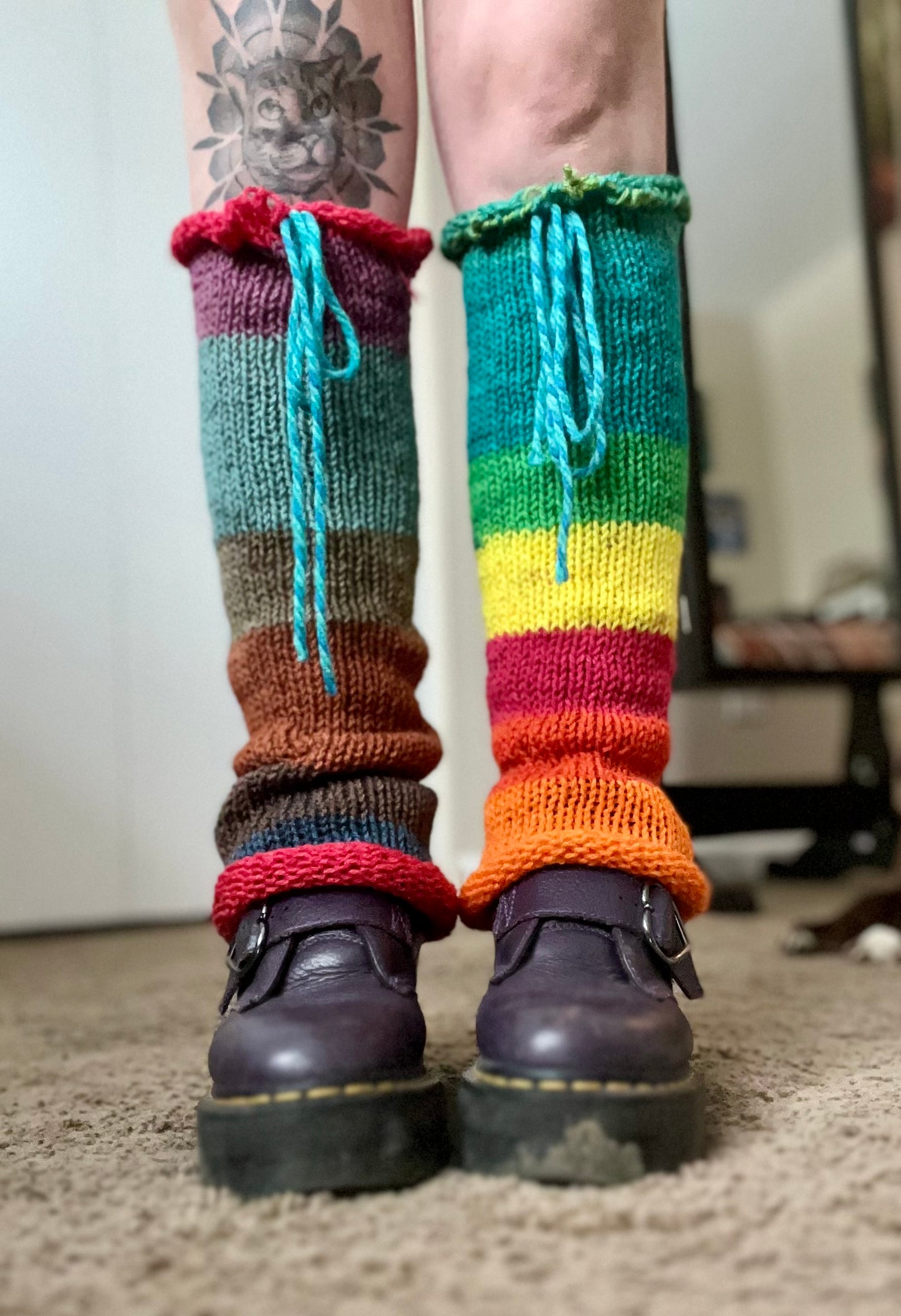 Jolly Brain Knit Leg Warmers