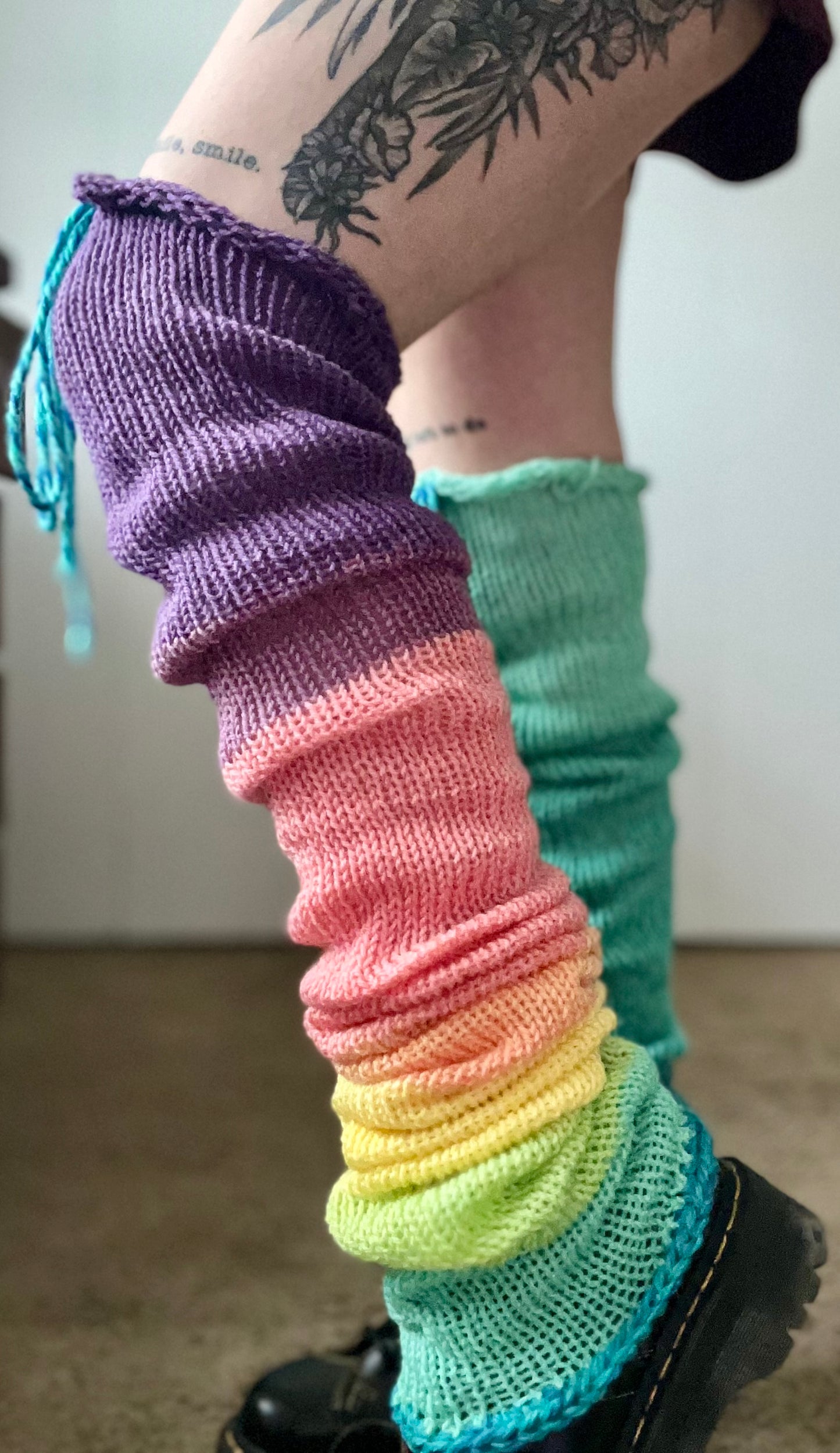 Sherbet Crochet Knit Hybrid Legwarmers