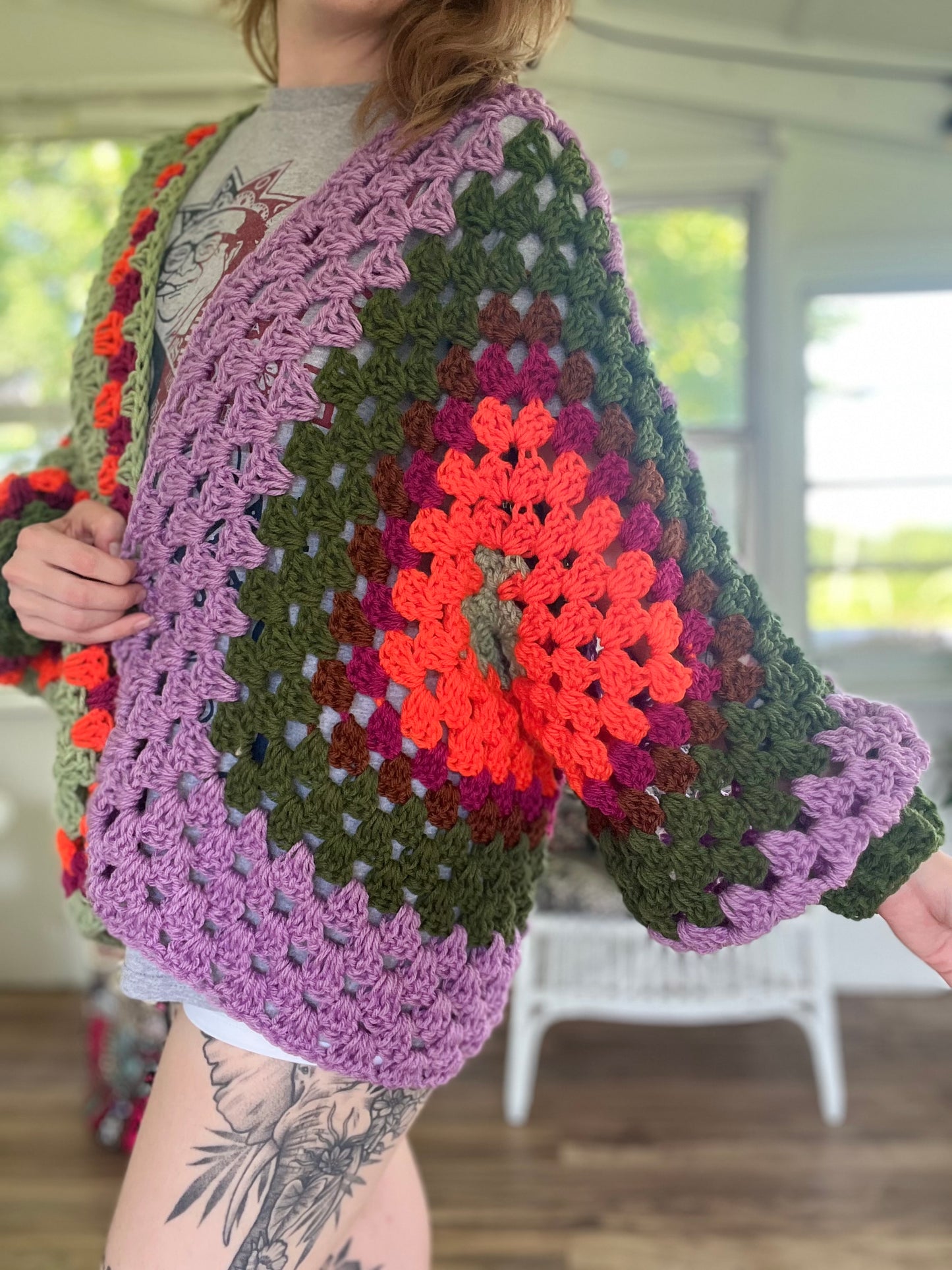 Scrap Yarn Campfire Cardigan XS-L