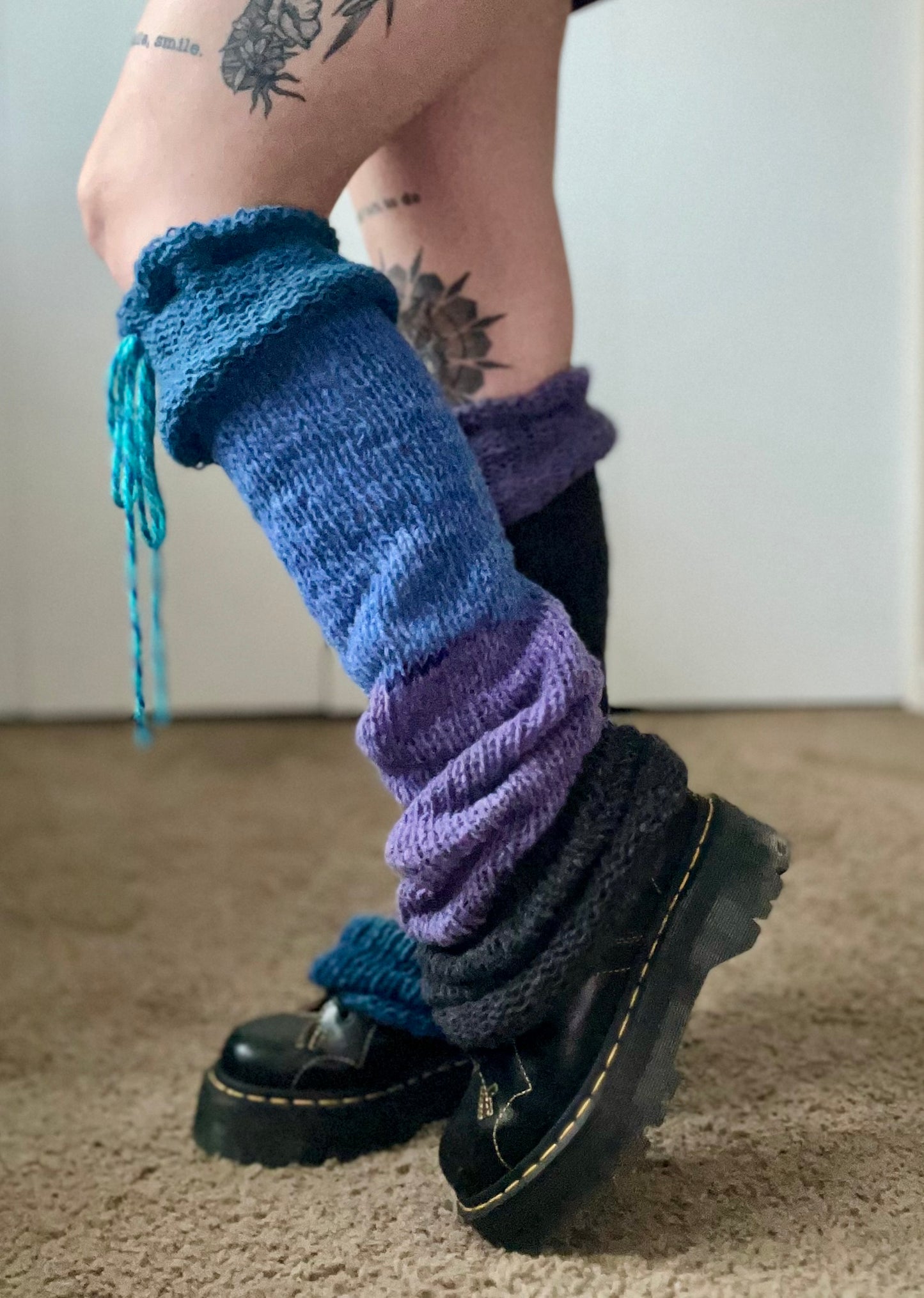 Cloud Cakes Knit Crochet Hybrid Legwarmers