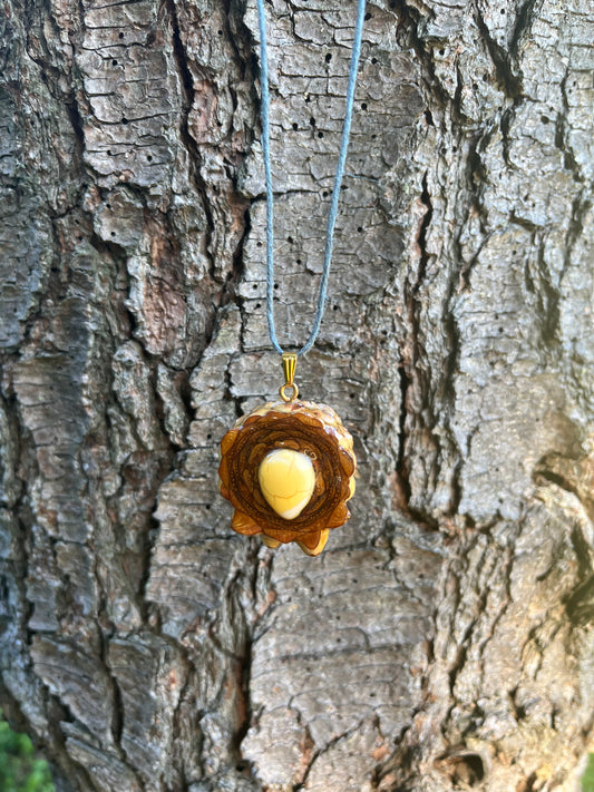 Mini Sunshine Pinecone Pendant