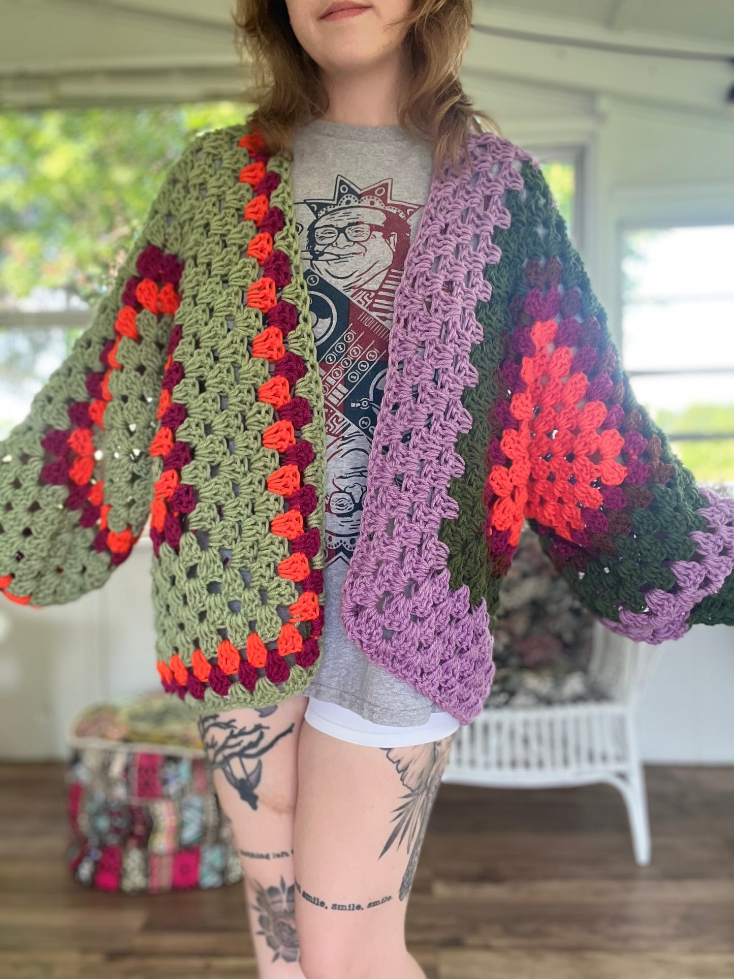 Scrap Yarn Campfire Cardigan XS-L