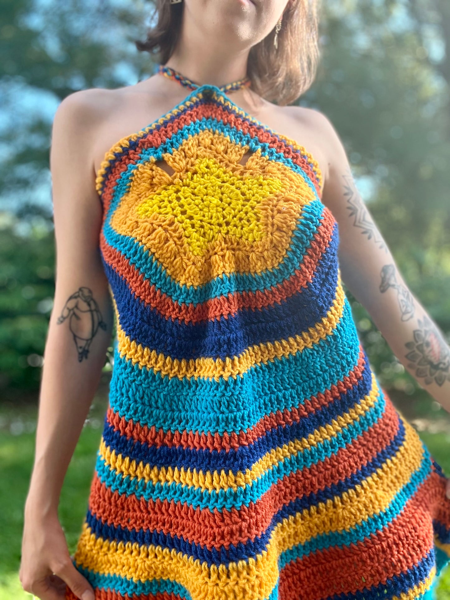 Sun Goddess Crochet Sundress XS/S/M/L