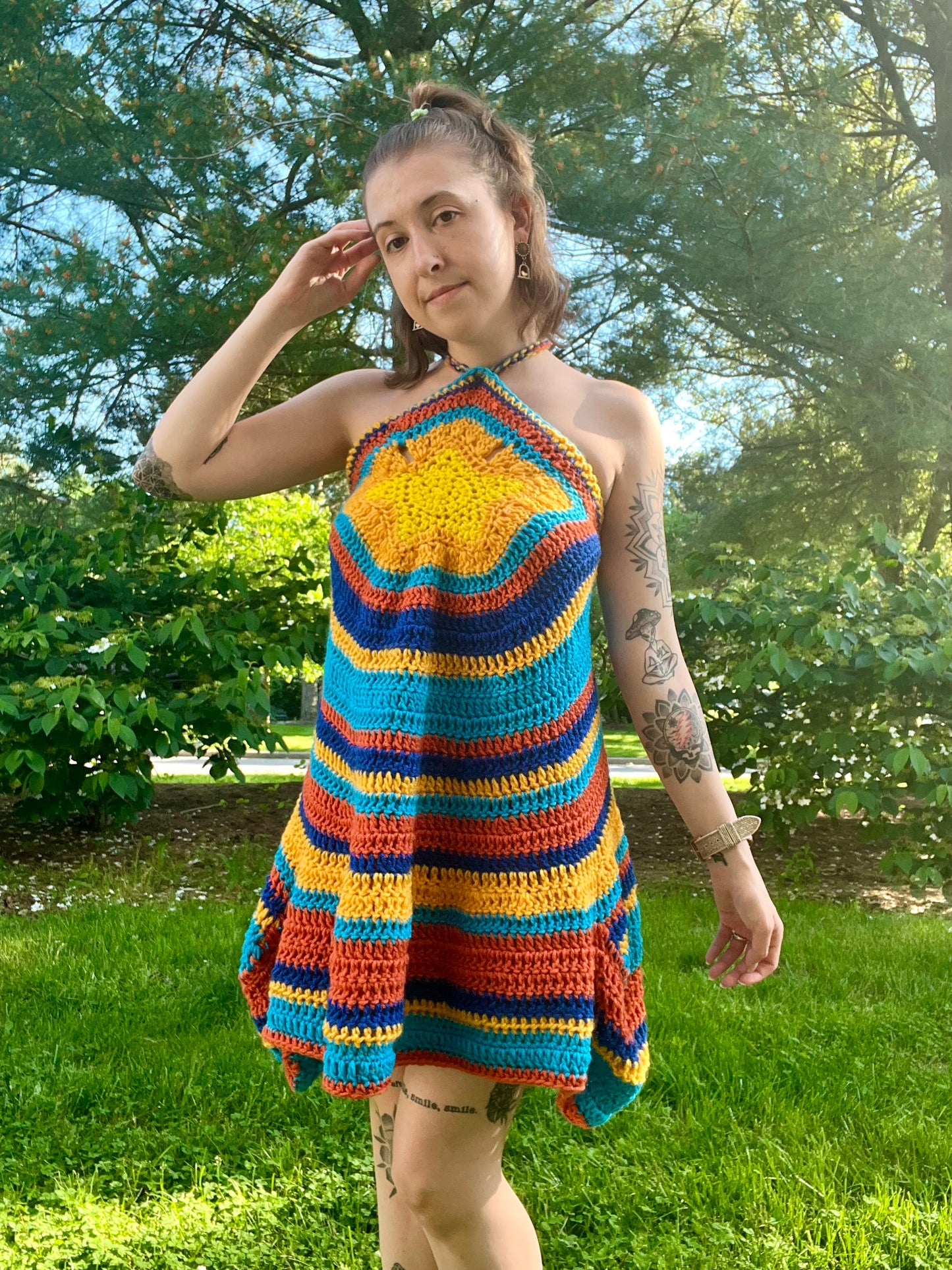 Sun Goddess Crochet Sundress XS/S/M/L