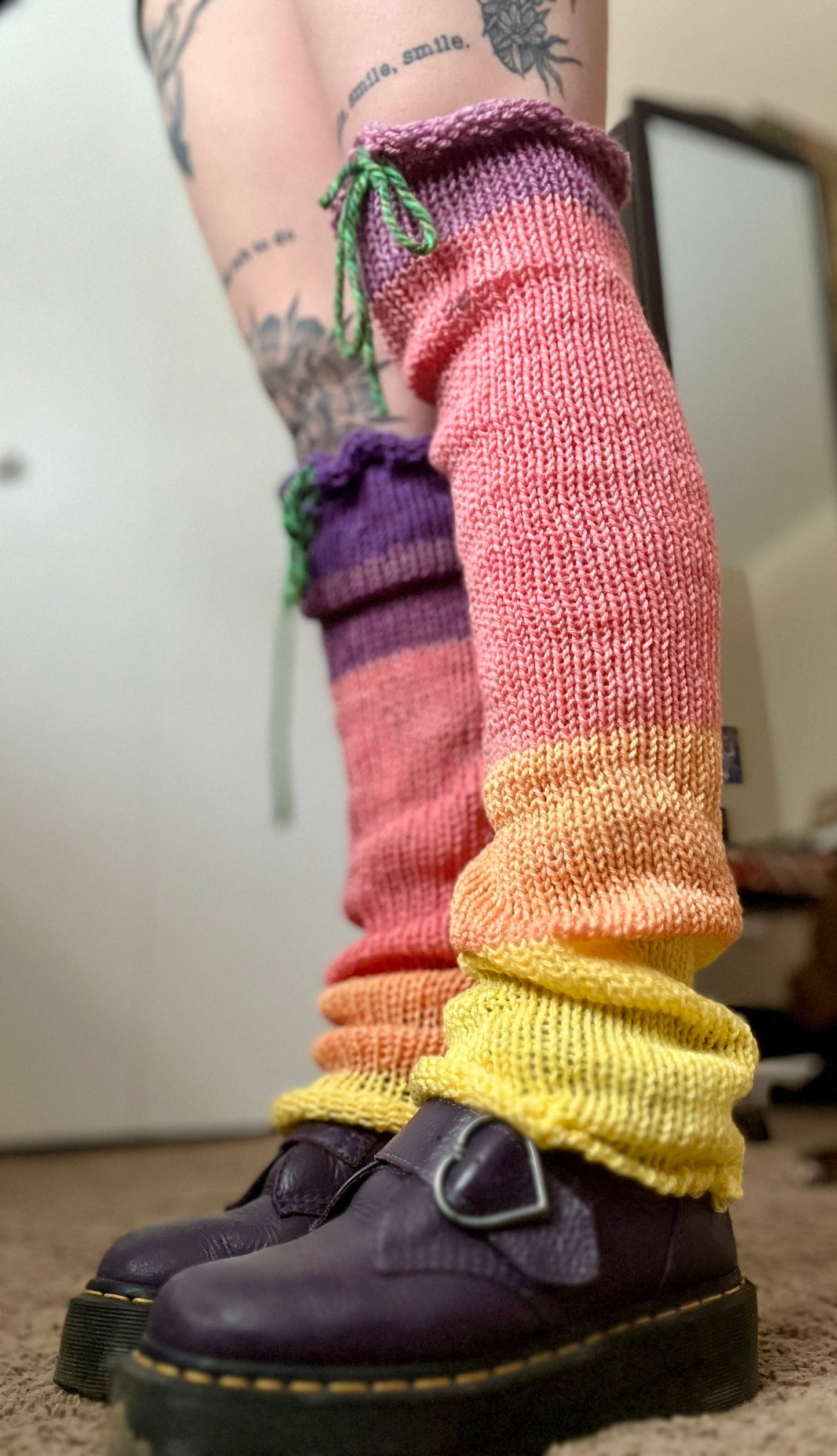 Sunset Sherbet Knit Leg Warmers