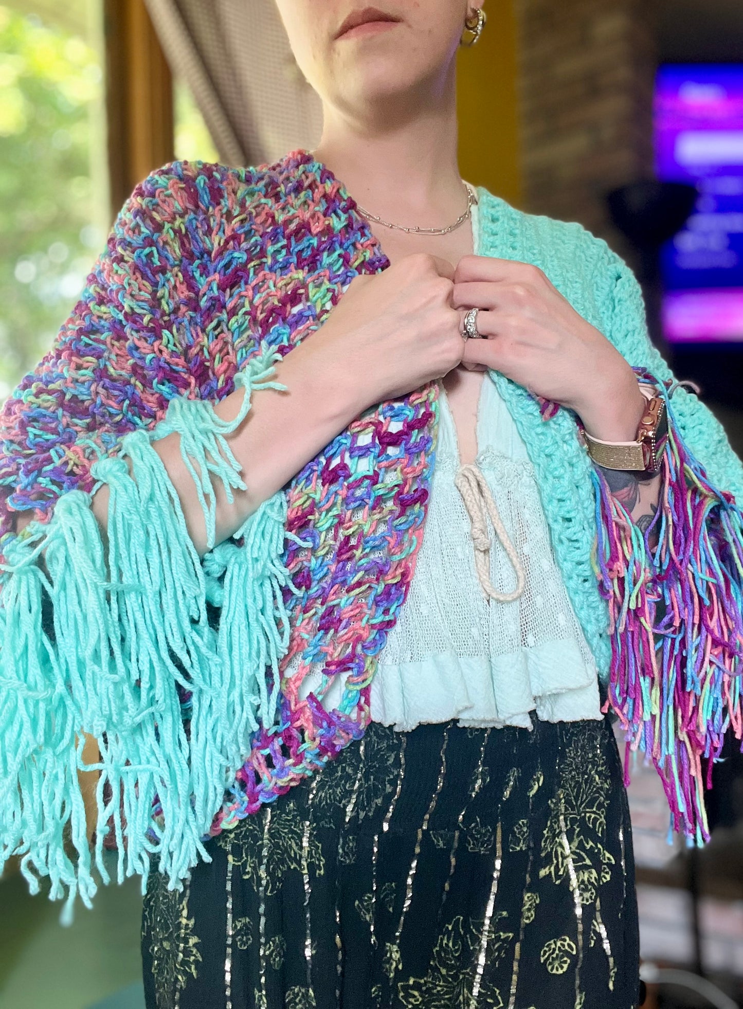 Fringe Fantasy Shrug XS-L