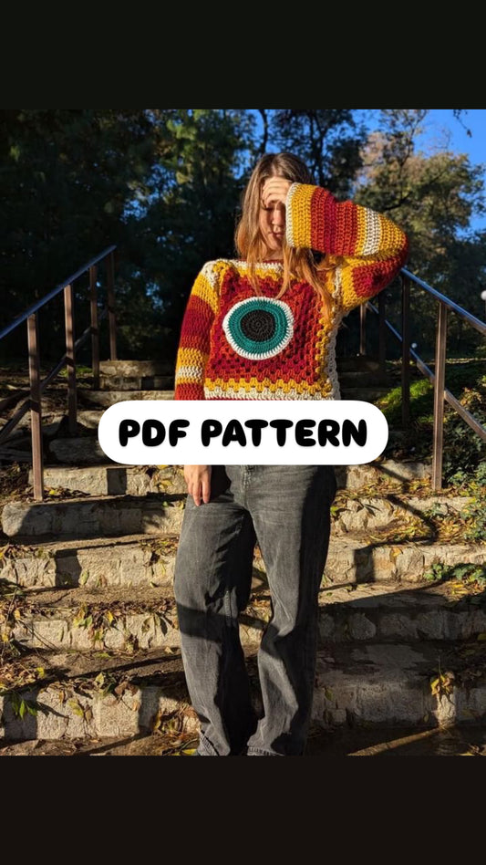 Scrap Eye Sweater PDF Pattern