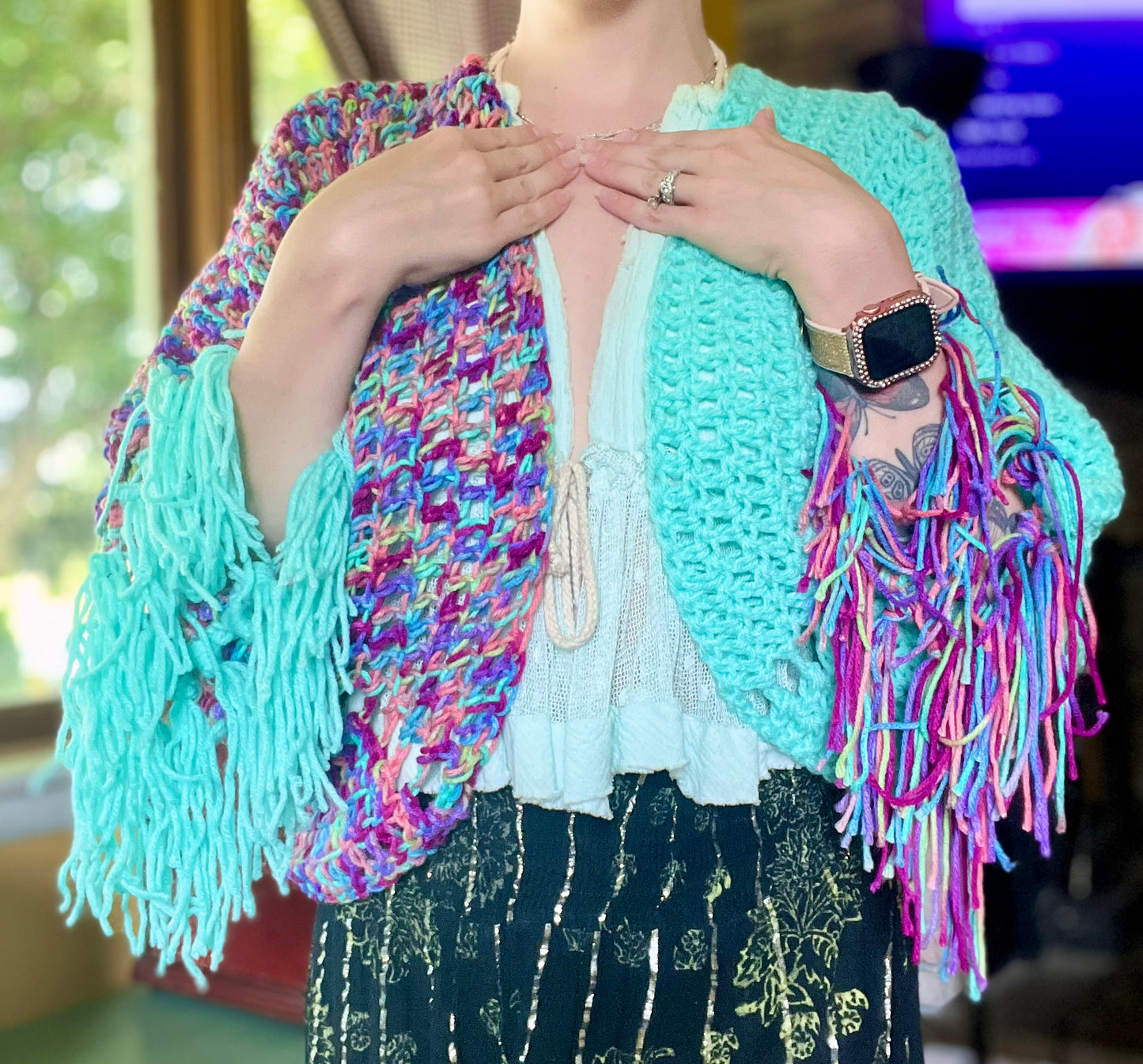 Fringe Fantasy Shrug Pattern