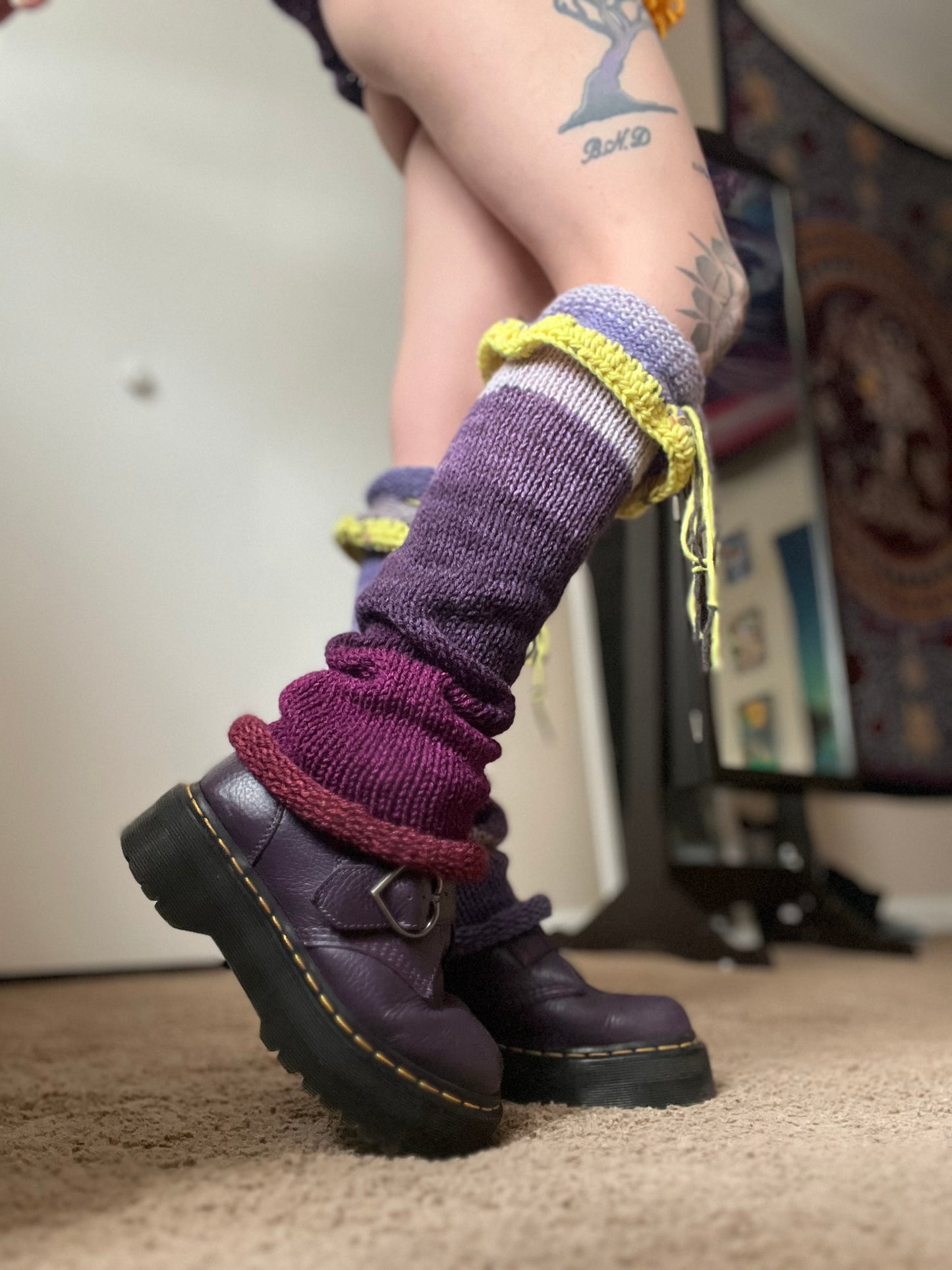 Grape Punch Knit Leggies