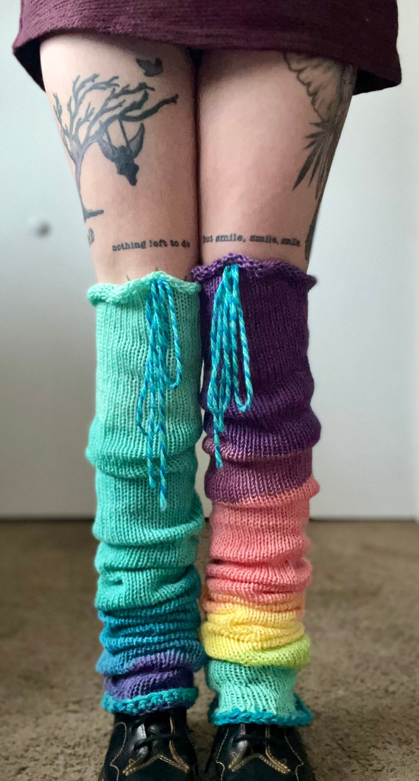 Sherbet Crochet Knit Hybrid Legwarmers