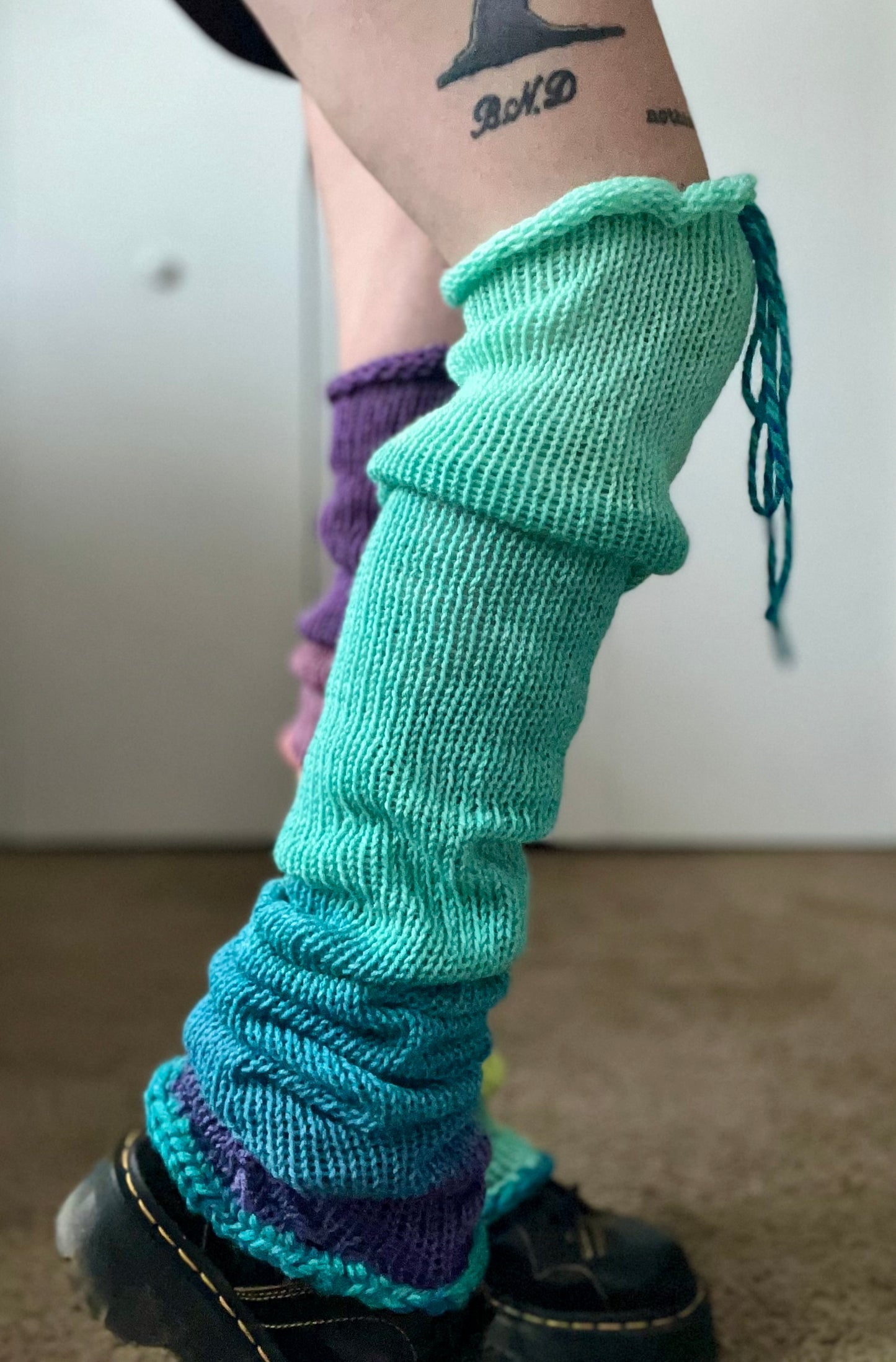 Sherbet Crochet Knit Hybrid Legwarmers