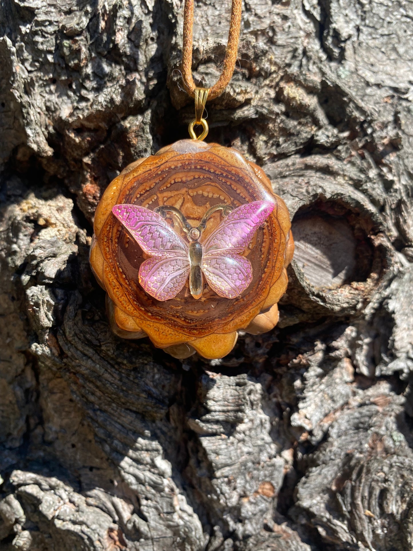 Sunset Goddess Pinecone Pendant