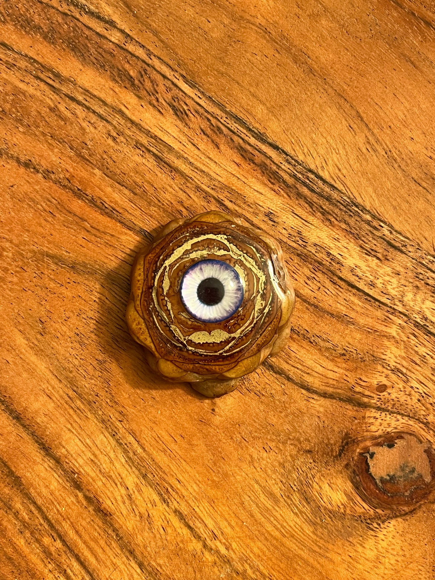 Small Purple Eyeball Pinecone Pendant