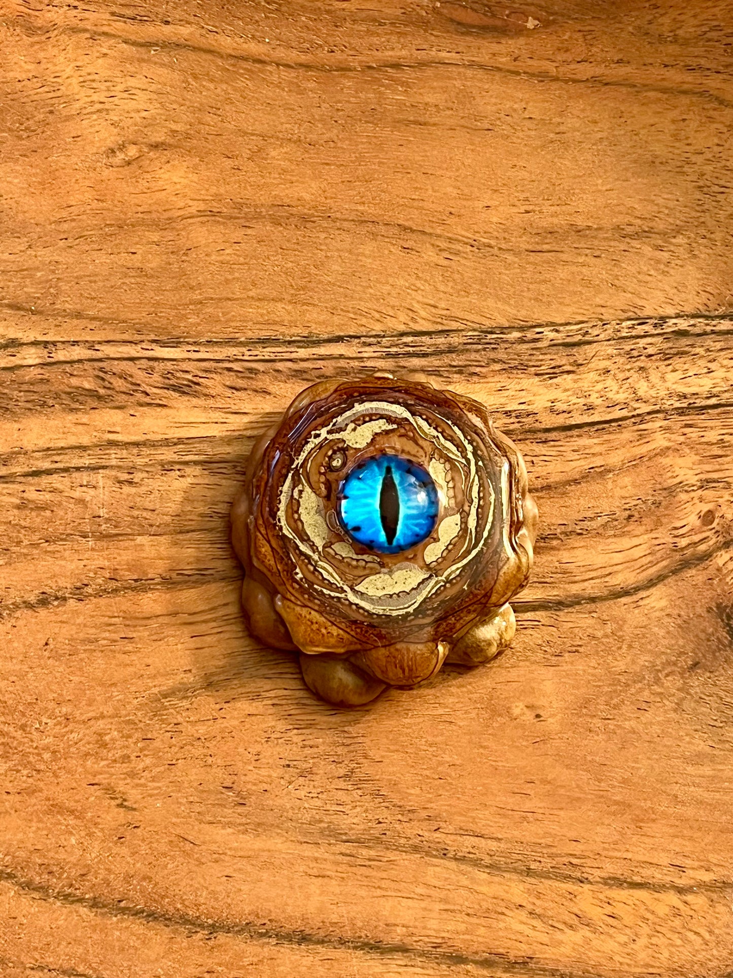 Small Blue Eyeball Pinecone Pendant